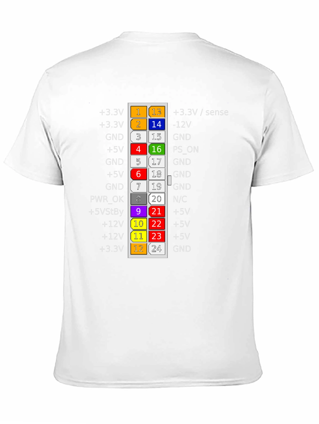 PC Power Supply Pinout T-Shirt