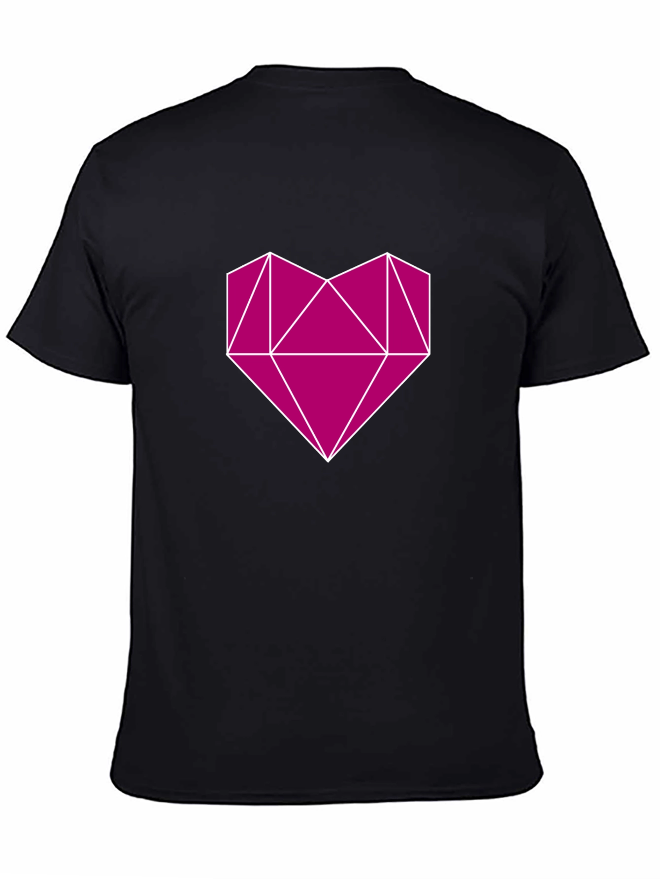 Geometric Heart Graphic Tee - Modern Style