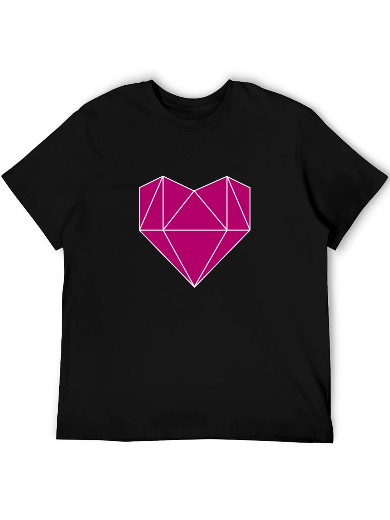 Geometric Heart Graphic Tee - Modern Style