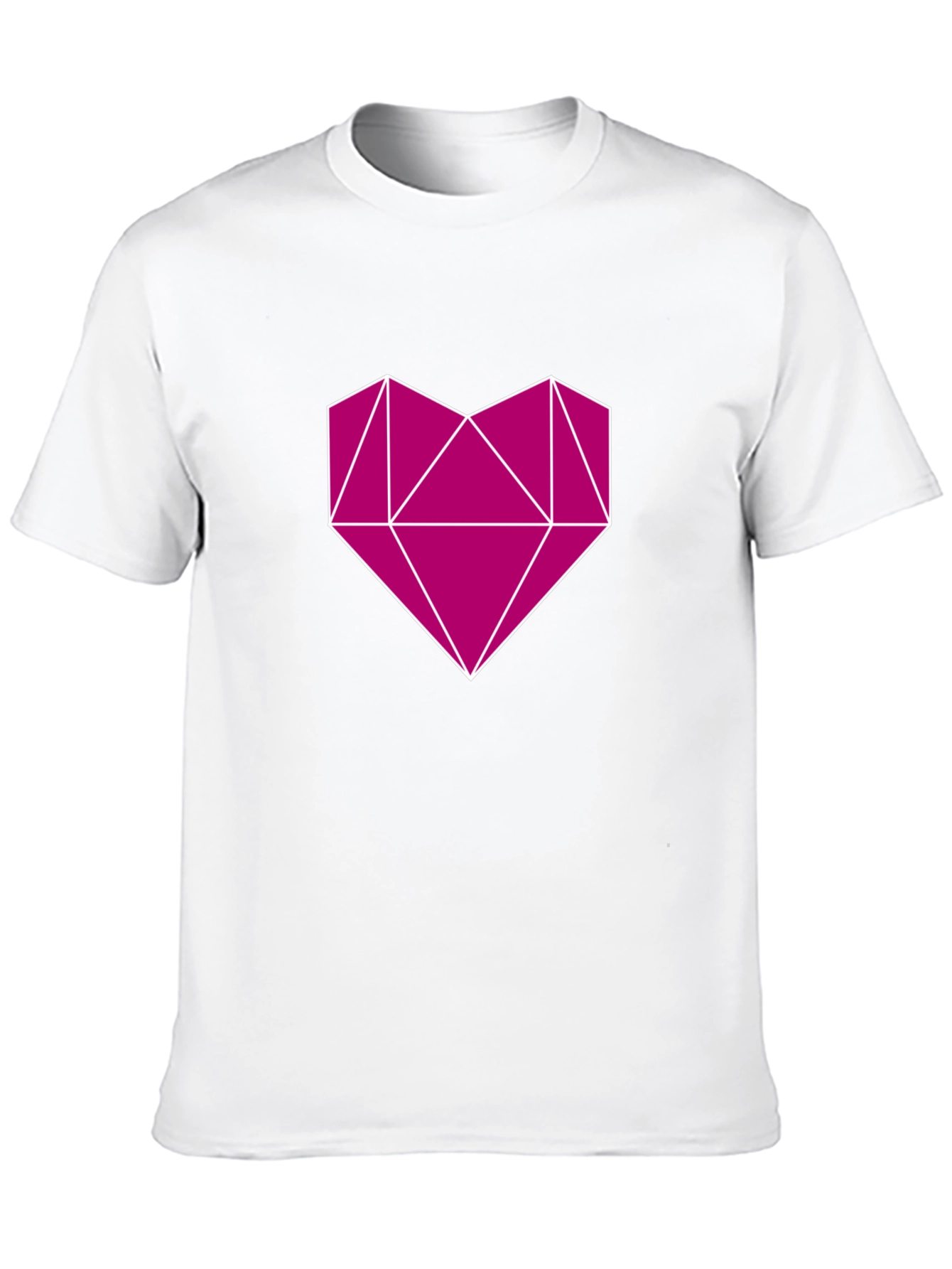 Geometric Heart Graphic Tee - Modern Style