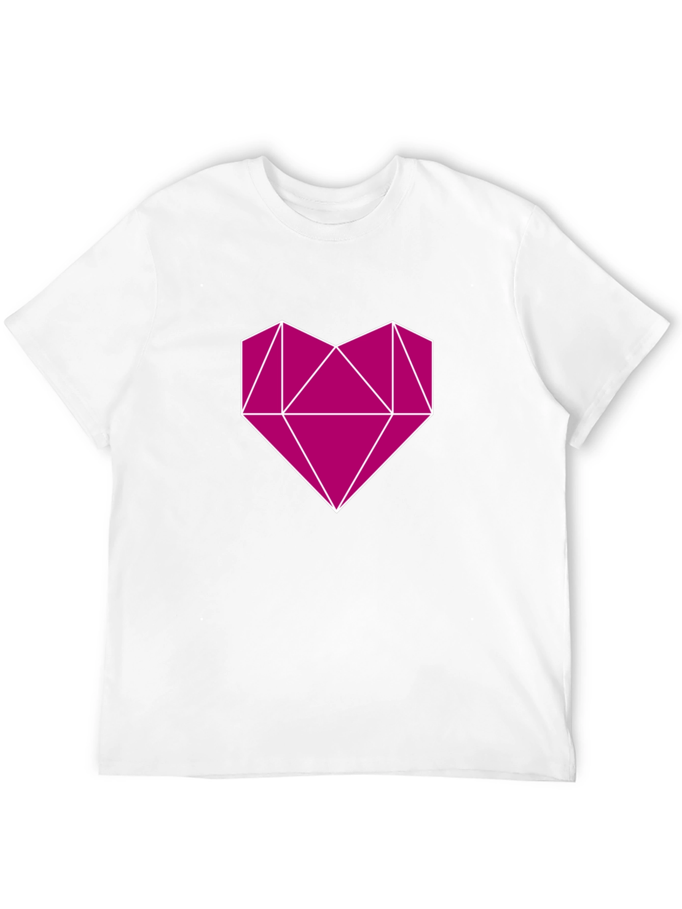 Geometric Heart Graphic Tee - Modern Style