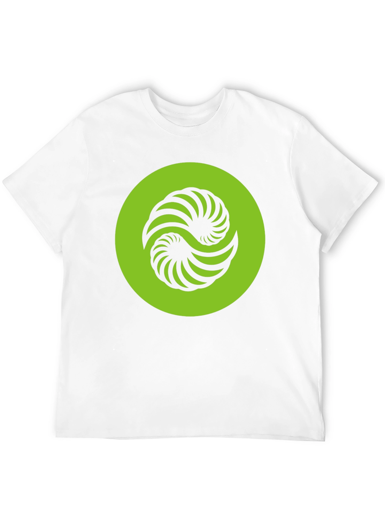 Abstract Yin Yang Graphic Tee - Black