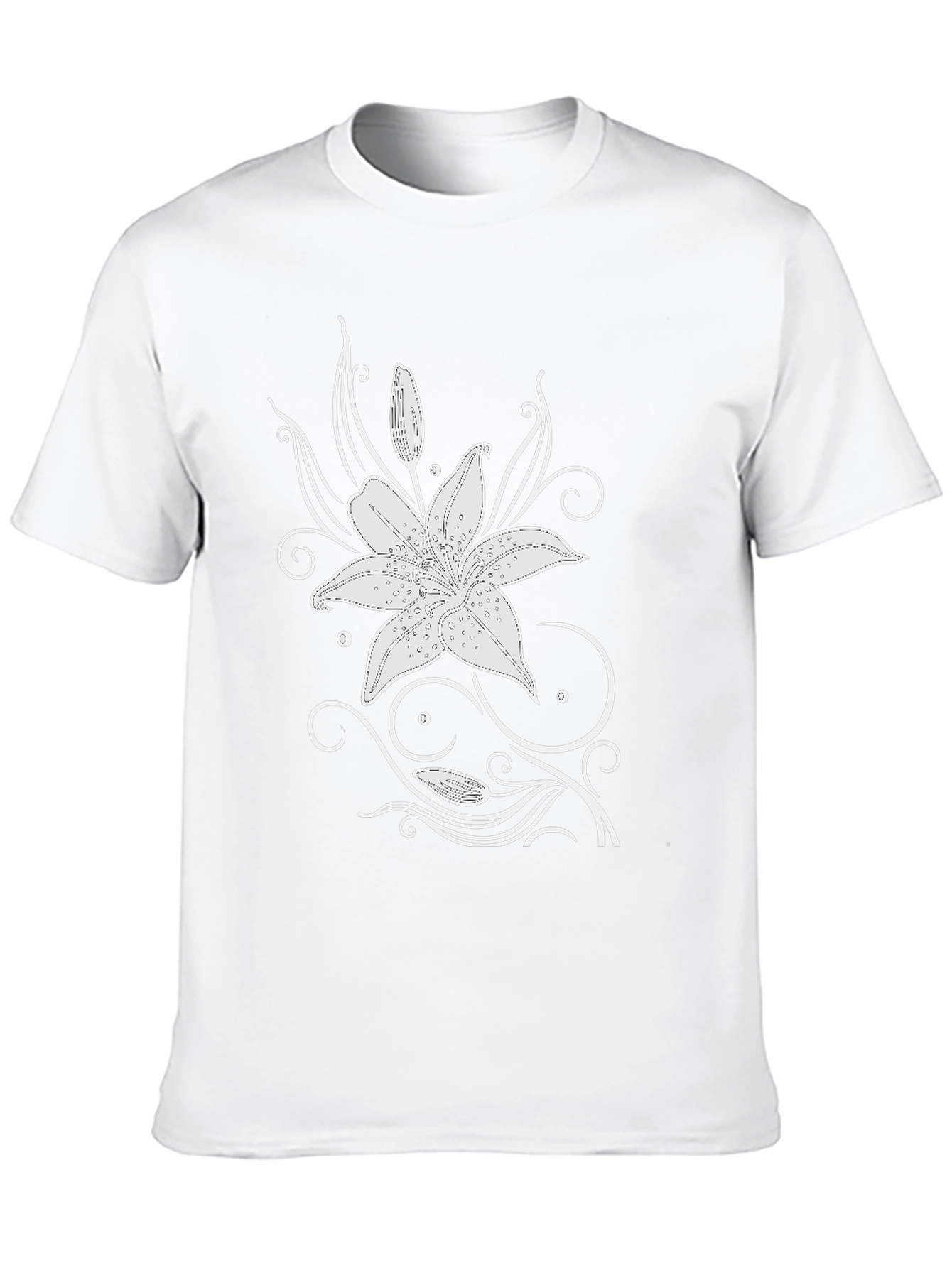 Black Lily Graphic Tee - Stylish Mens T-Shirt