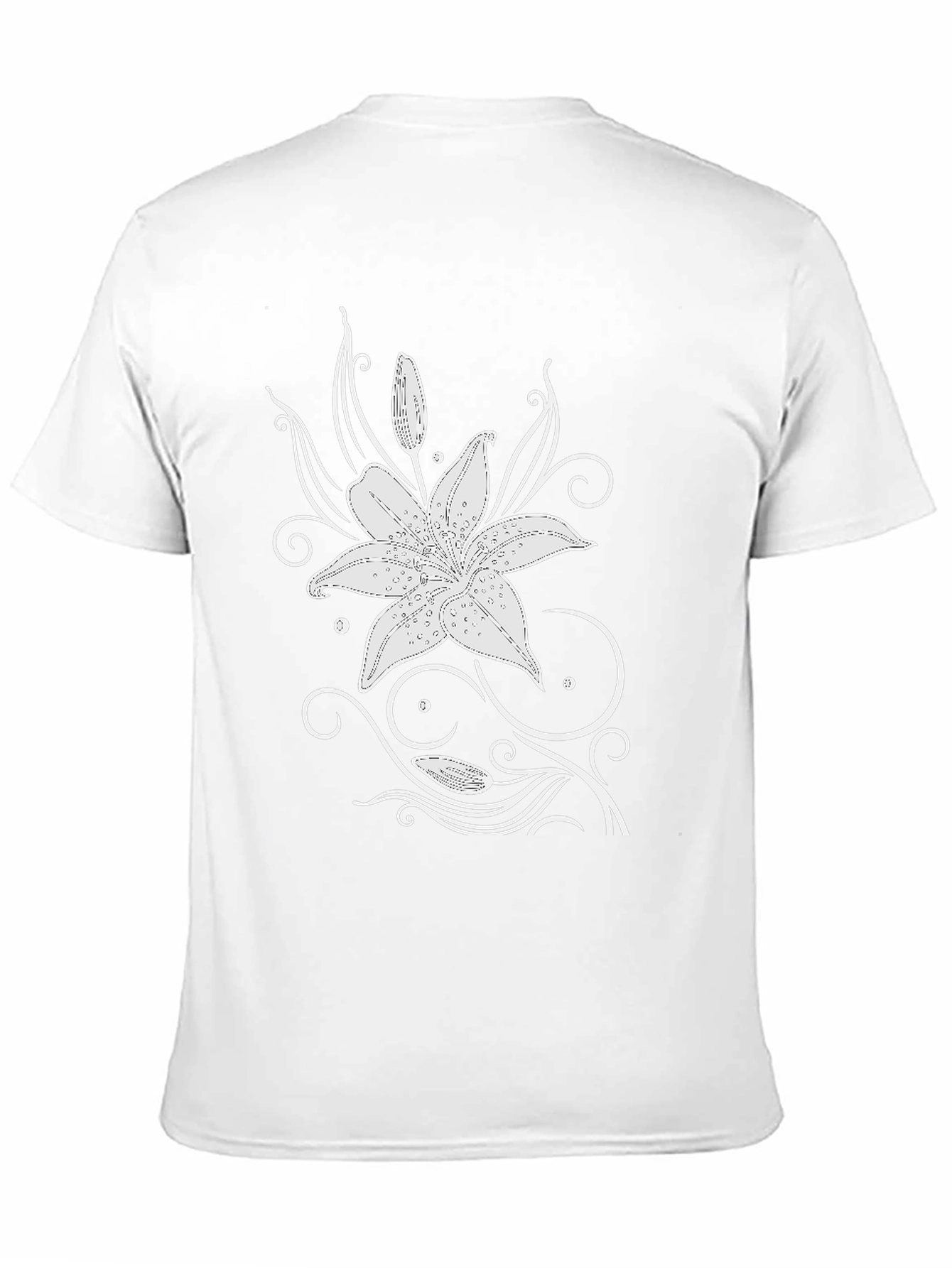 Black Lily Graphic Tee - Stylish Mens T-Shirt