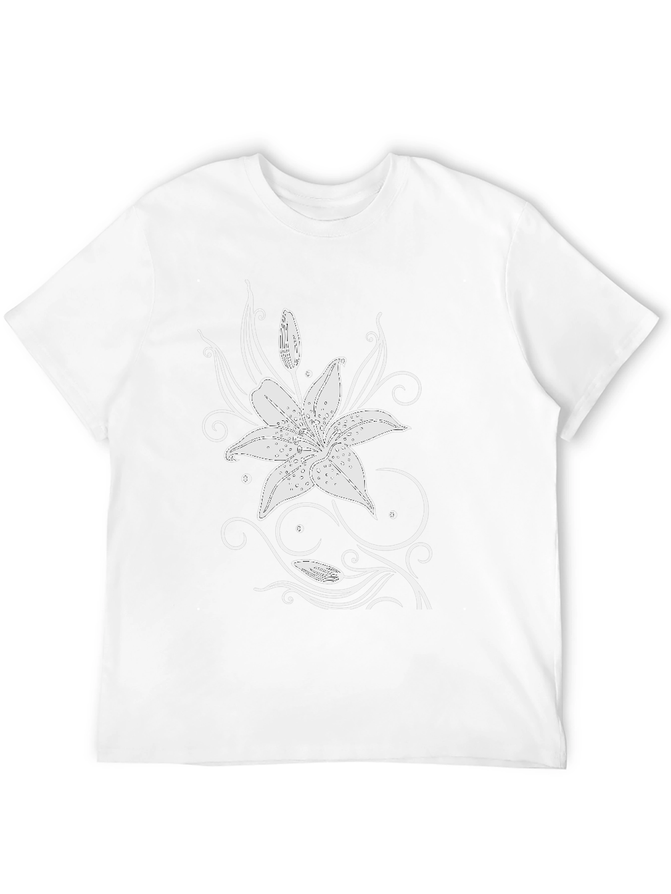 Black Lily Graphic Tee - Stylish Mens T-Shirt