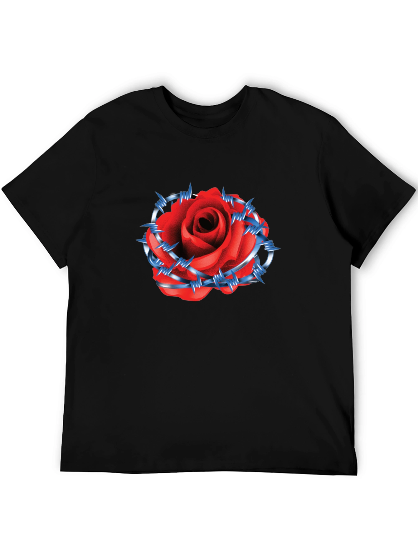Rose & Barbed Wire Graphic Tee
