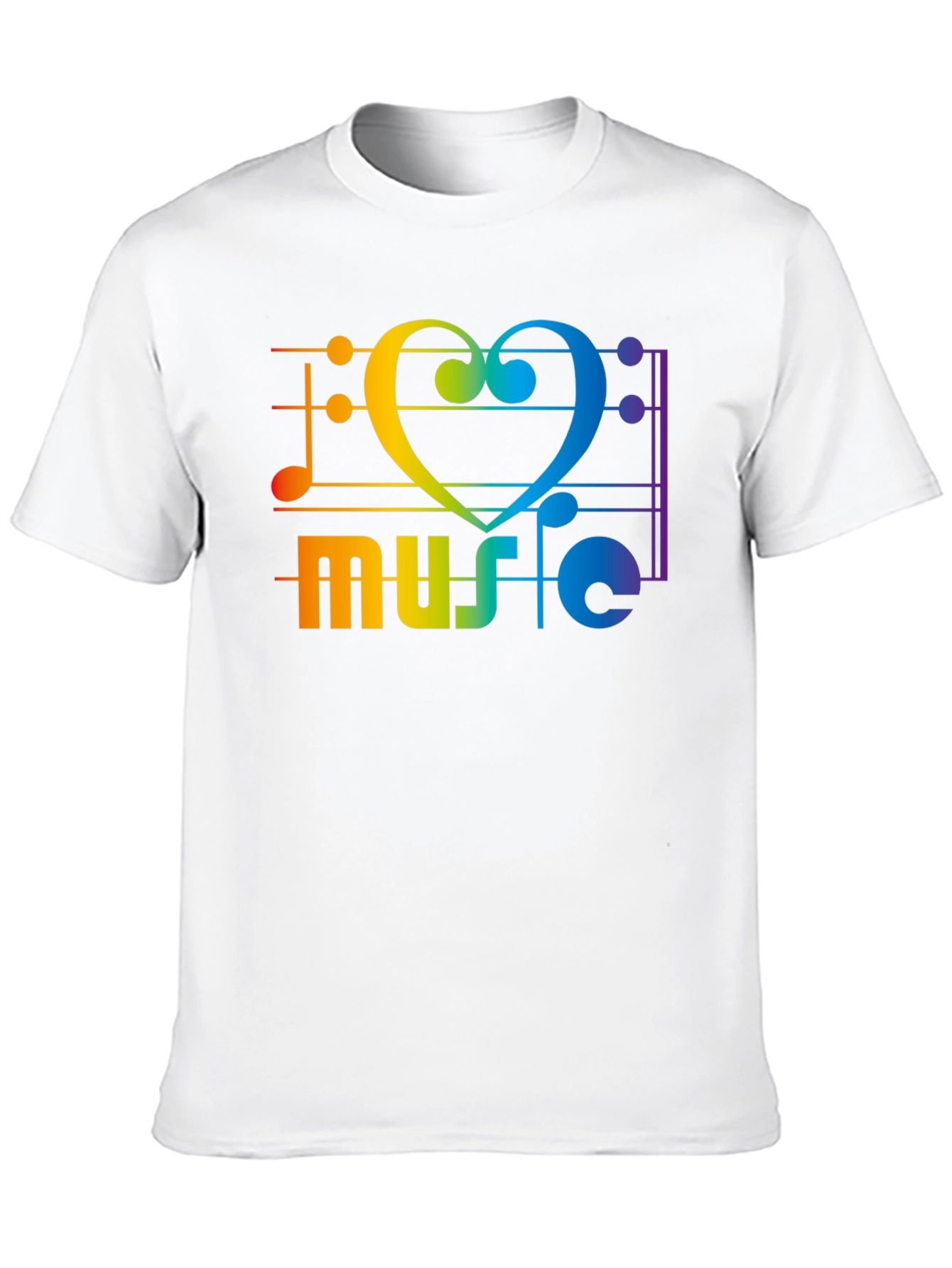 Rainbow Music Heart T-Shirt