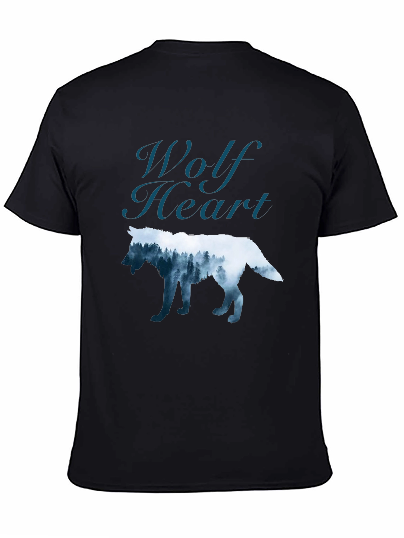 Wolf Heart Graphic T-Shirt - Nature Inspired Design