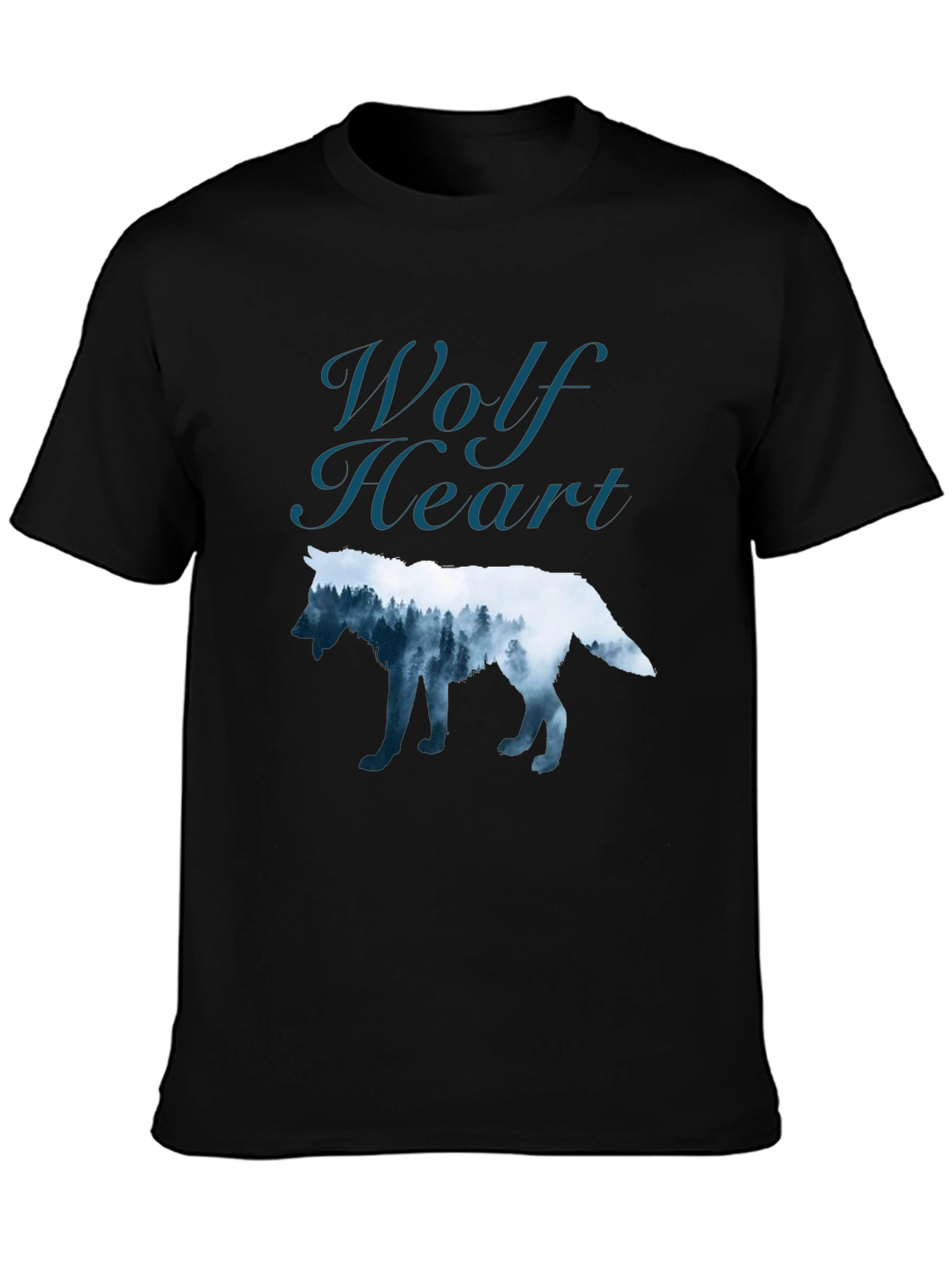 Wolf Heart Graphic T-Shirt - Nature Inspired Design