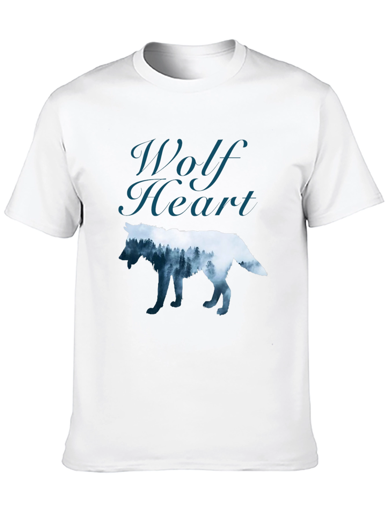 Wolf Heart Graphic T-Shirt - Nature Inspired Design