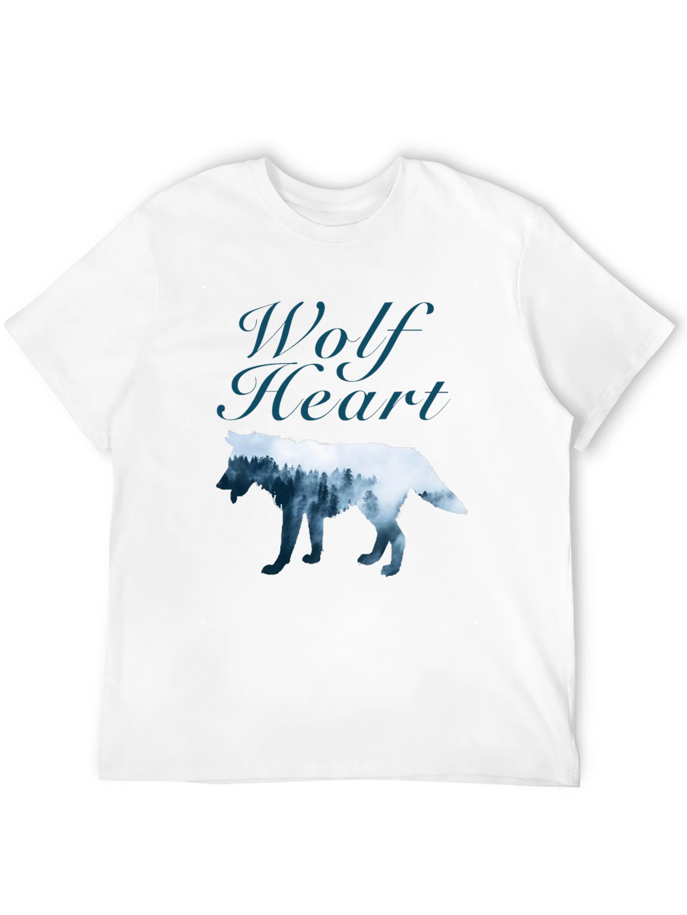Wolf Heart Graphic T-Shirt - Nature Inspired Design