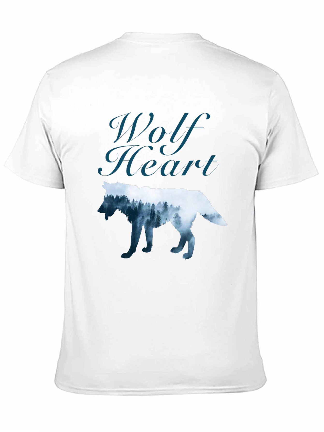 Wolf Heart Graphic T-Shirt - Nature Inspired Design