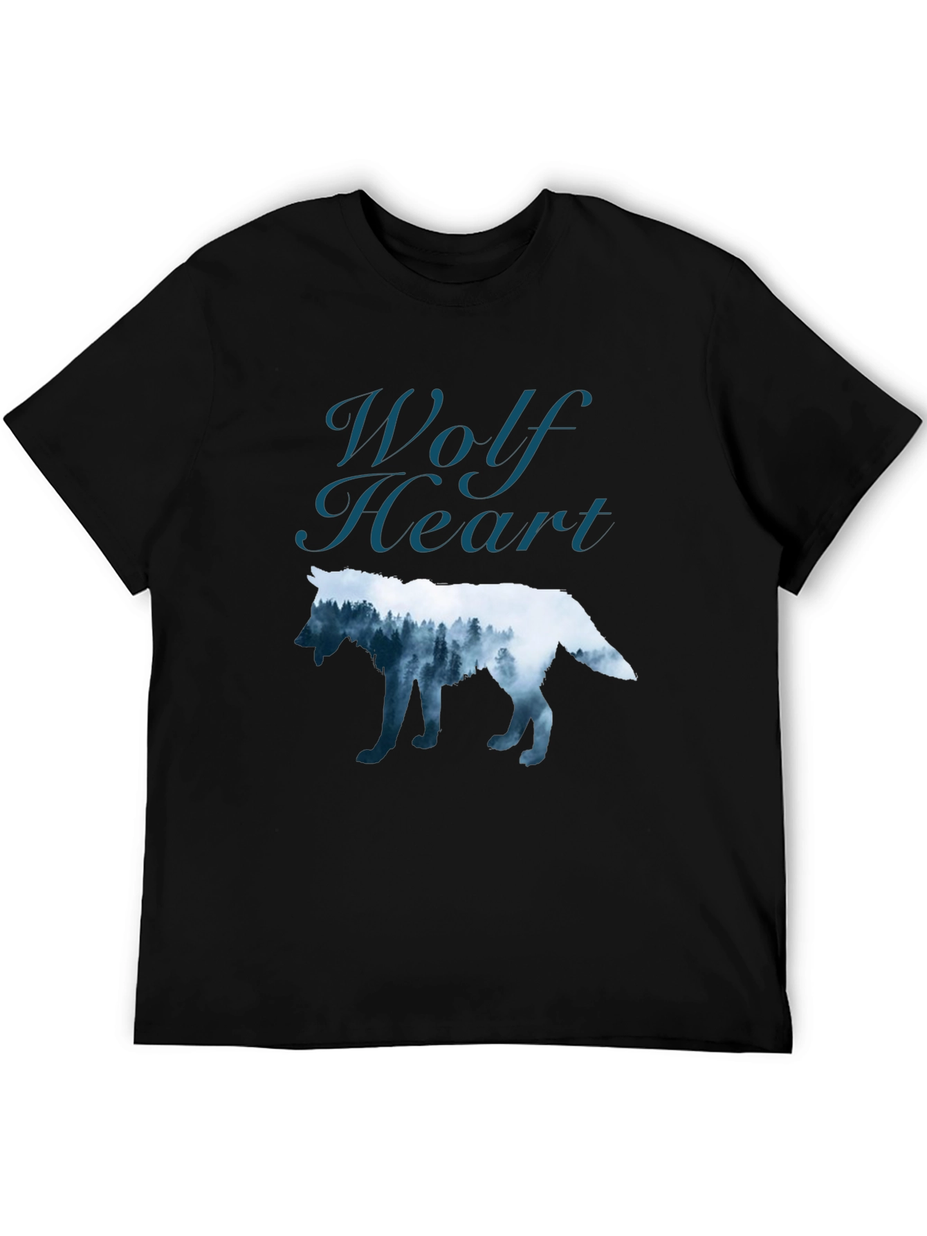 Wolf Heart Graphic T-Shirt - Nature Inspired Design