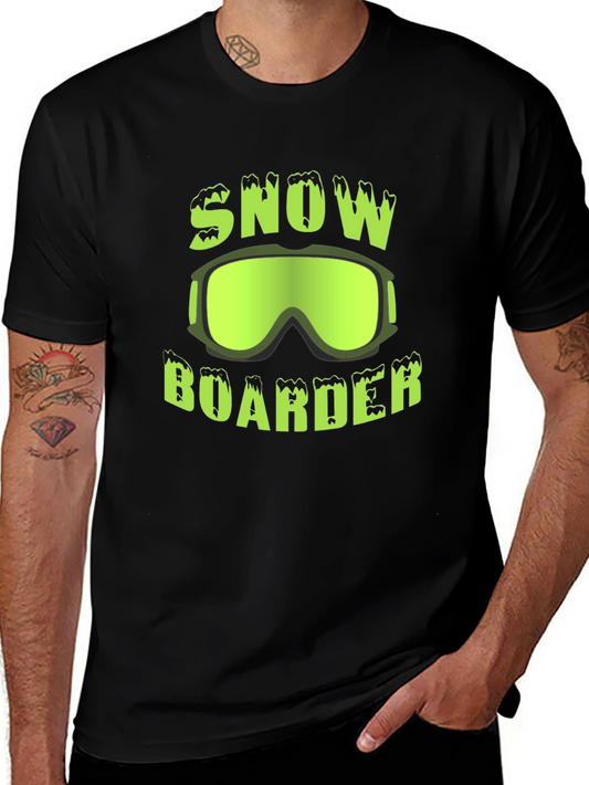 Snow Boarder T-Shirt | Green Graphic Tee