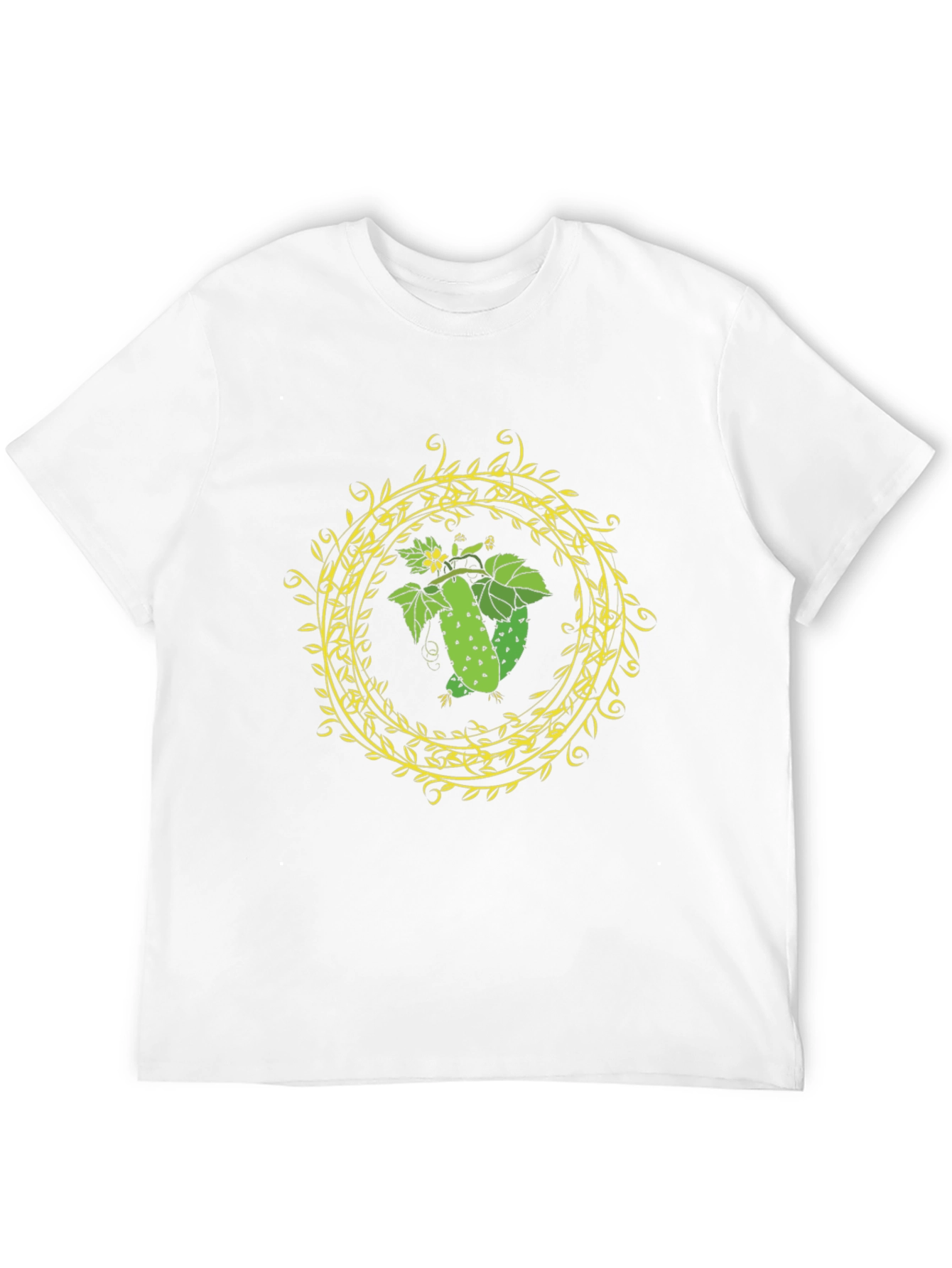 Cucumber Ring Graphic Tee - Black Cotton T-Shirt