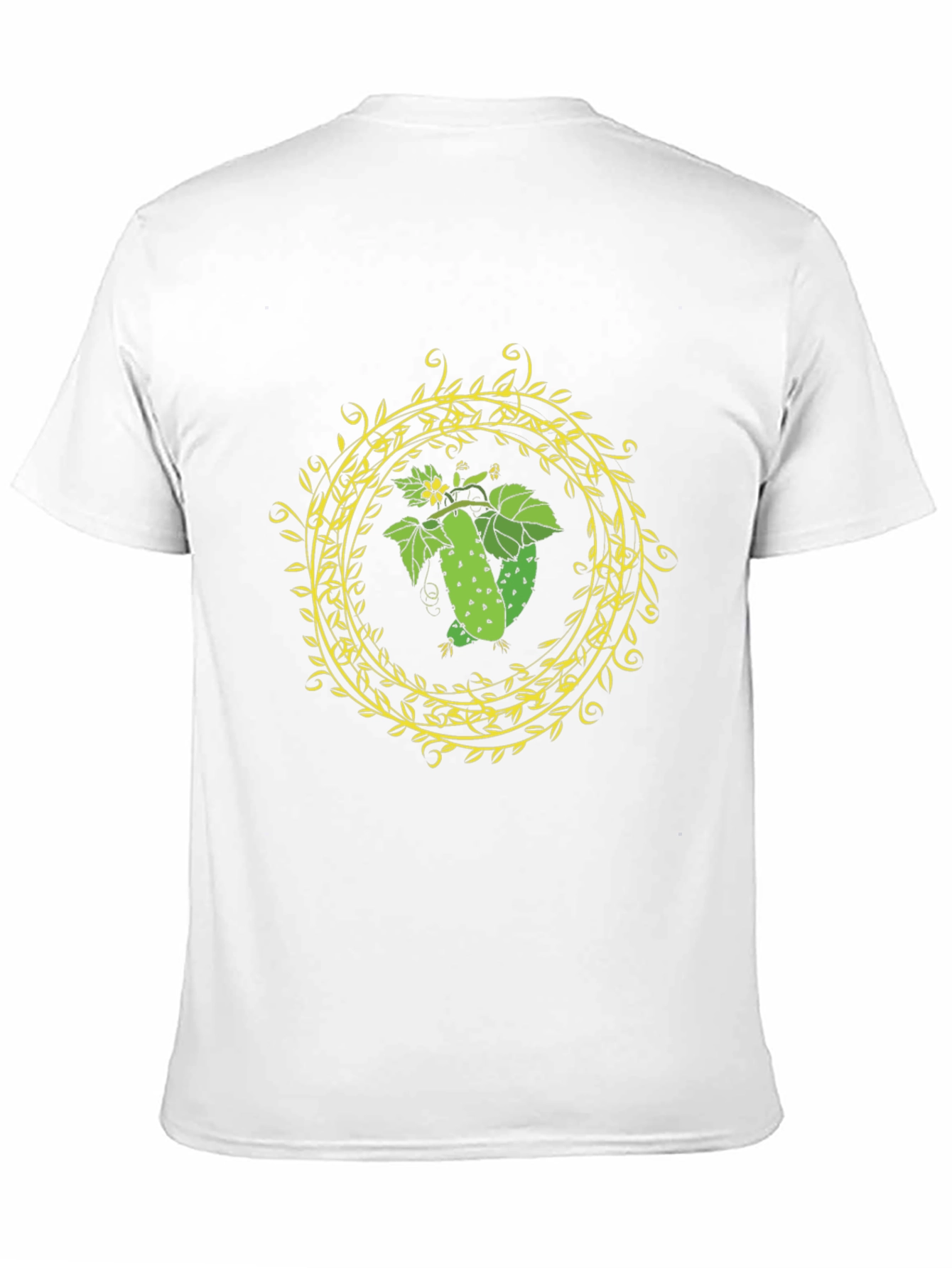 Cucumber Ring Graphic Tee - Black Cotton T-Shirt