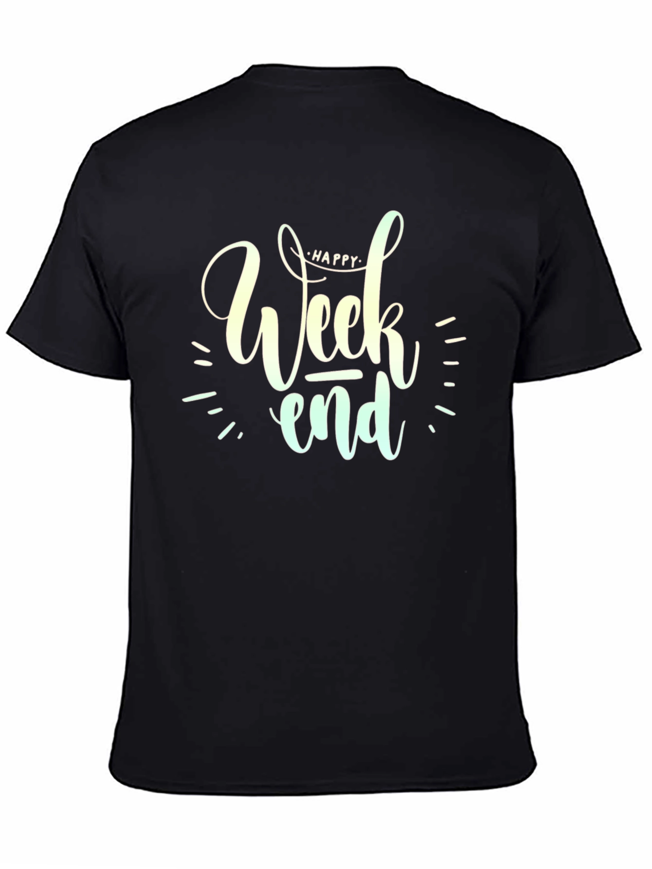 Happy Weekend Graphic Tee - Black