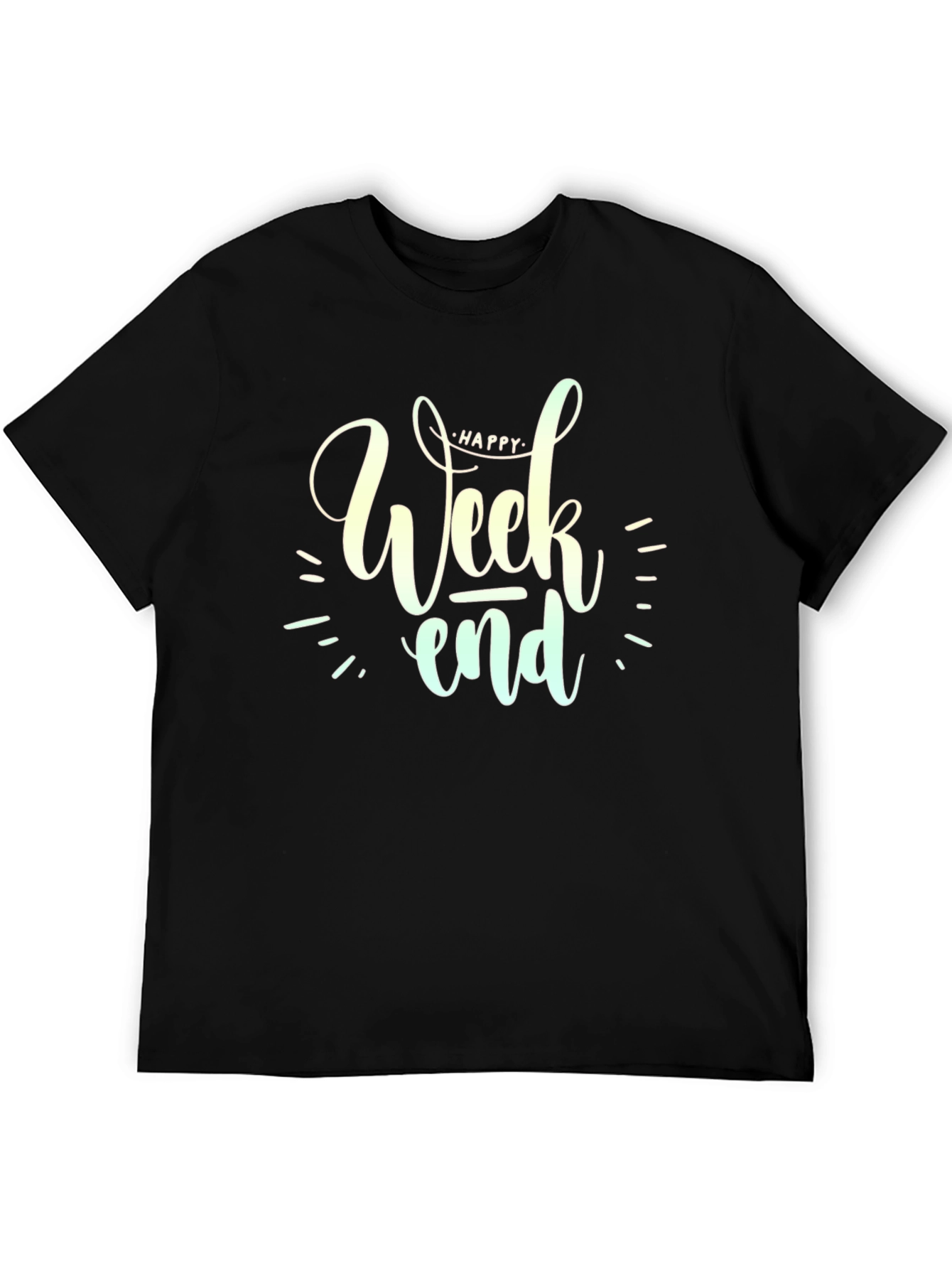 Happy Weekend Graphic Tee - Black