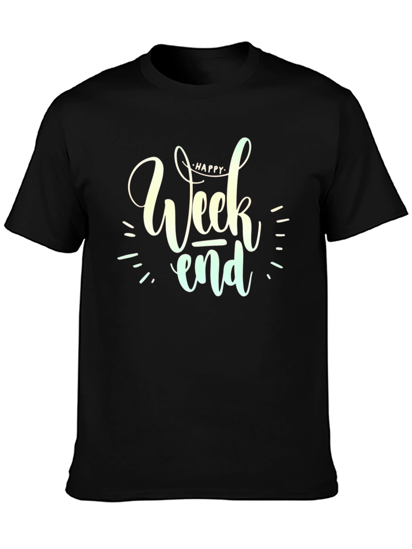 Happy Weekend Graphic Tee - Black