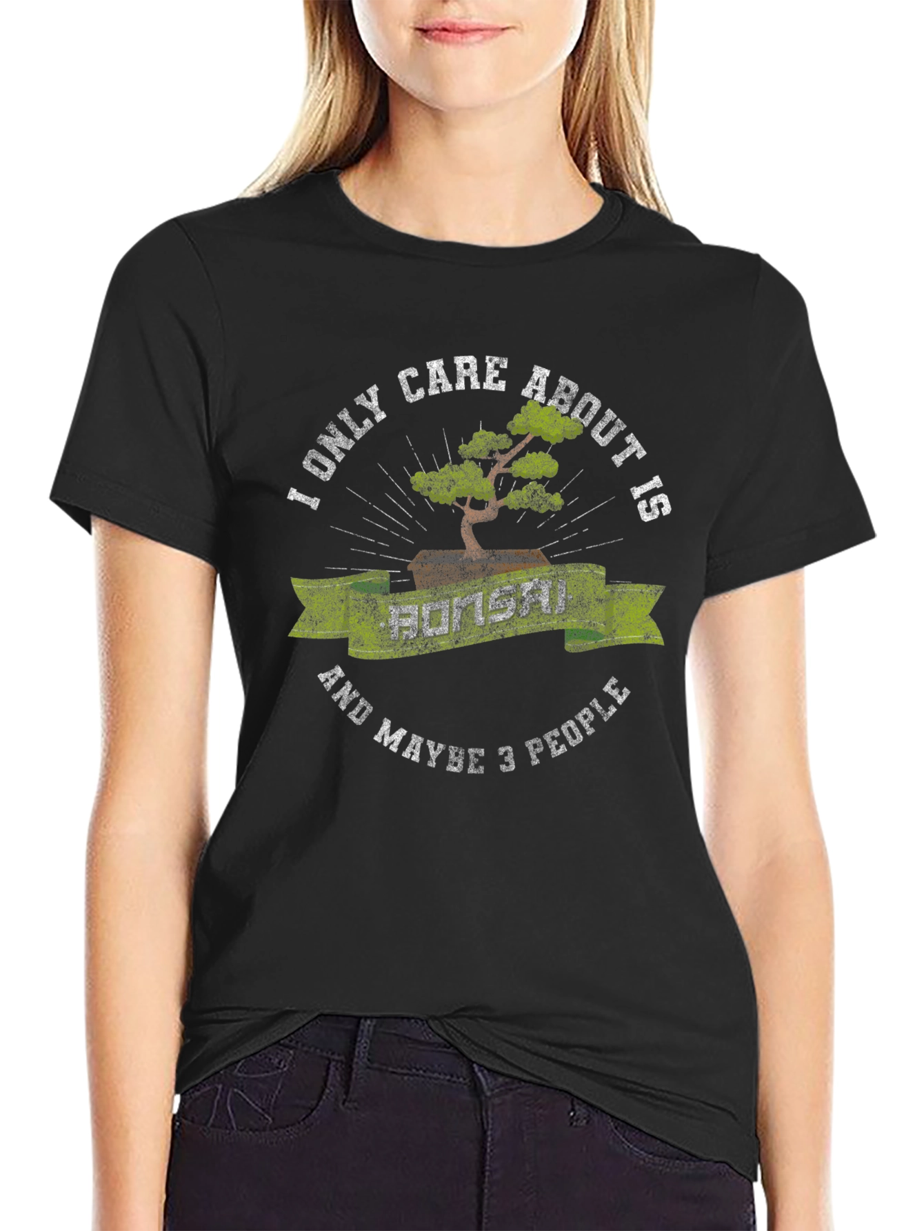 Bonsai and 3 People Graphic T-Shirt