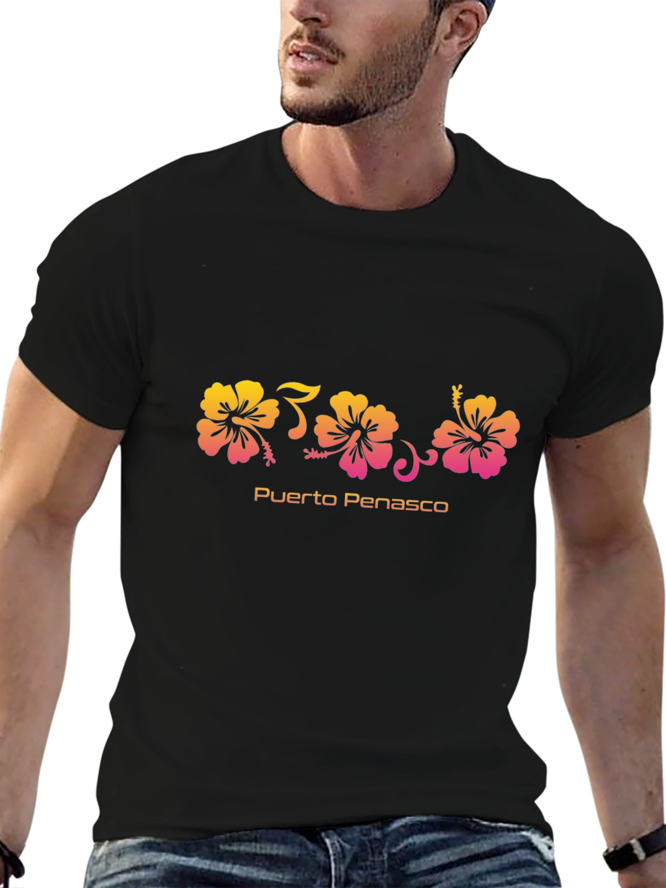 Puerto Penasco Hibiscus Flower Graphic Tee