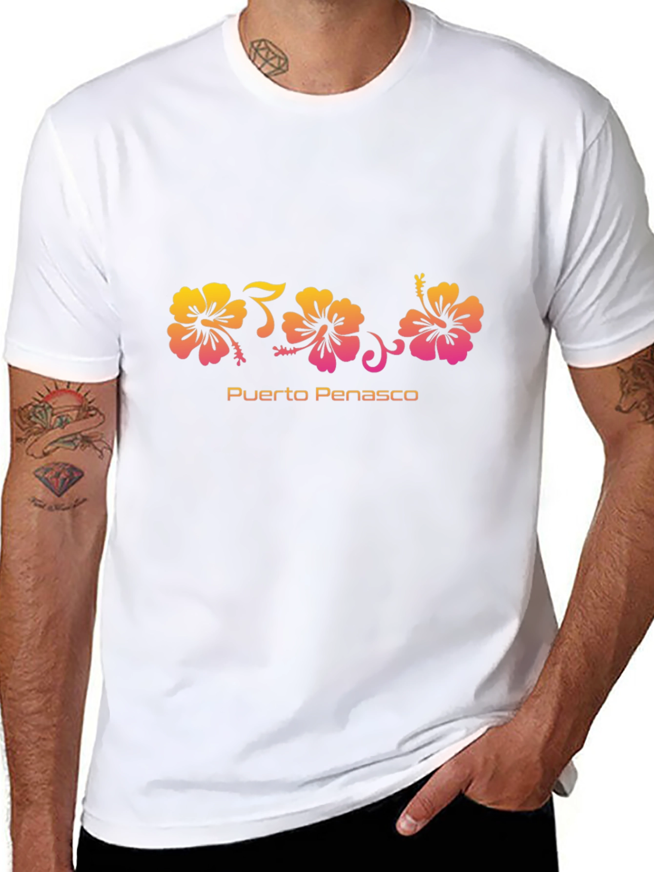 Puerto Penasco Hibiscus Flower Graphic Tee