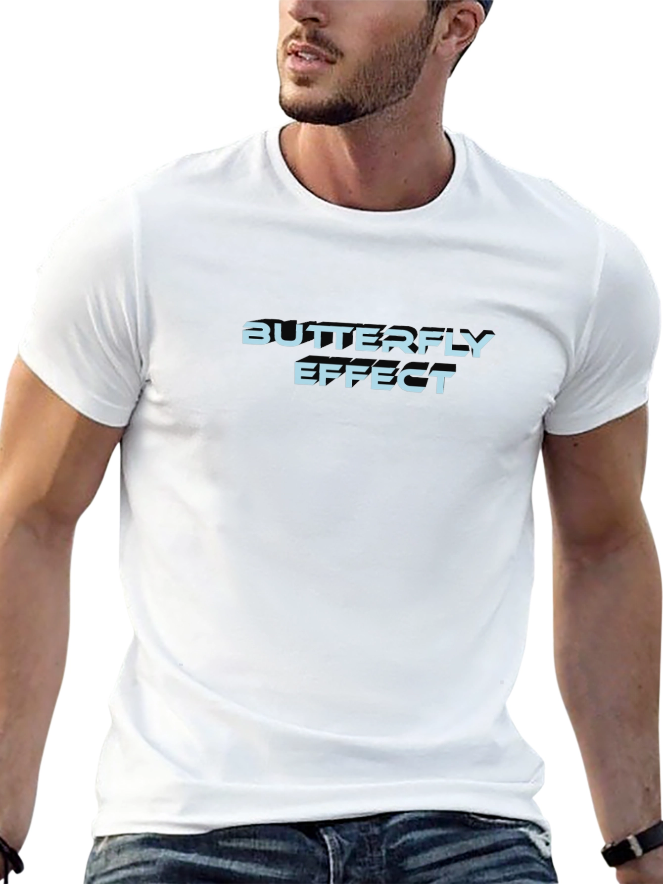 Butterfly Effect Black Graphic Tee - Soft & Stylish