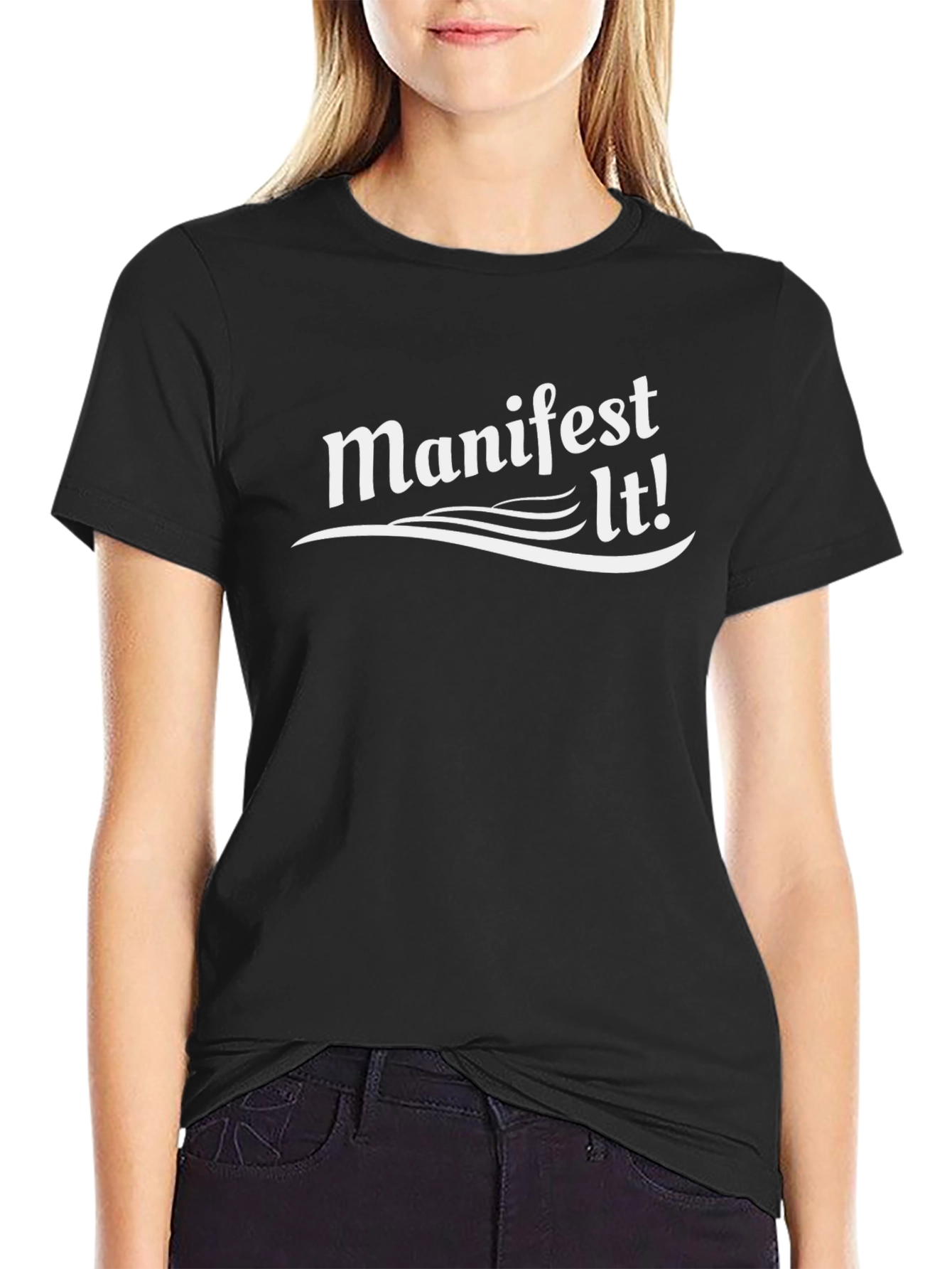 Manifest It! Black Graphic T-Shirt