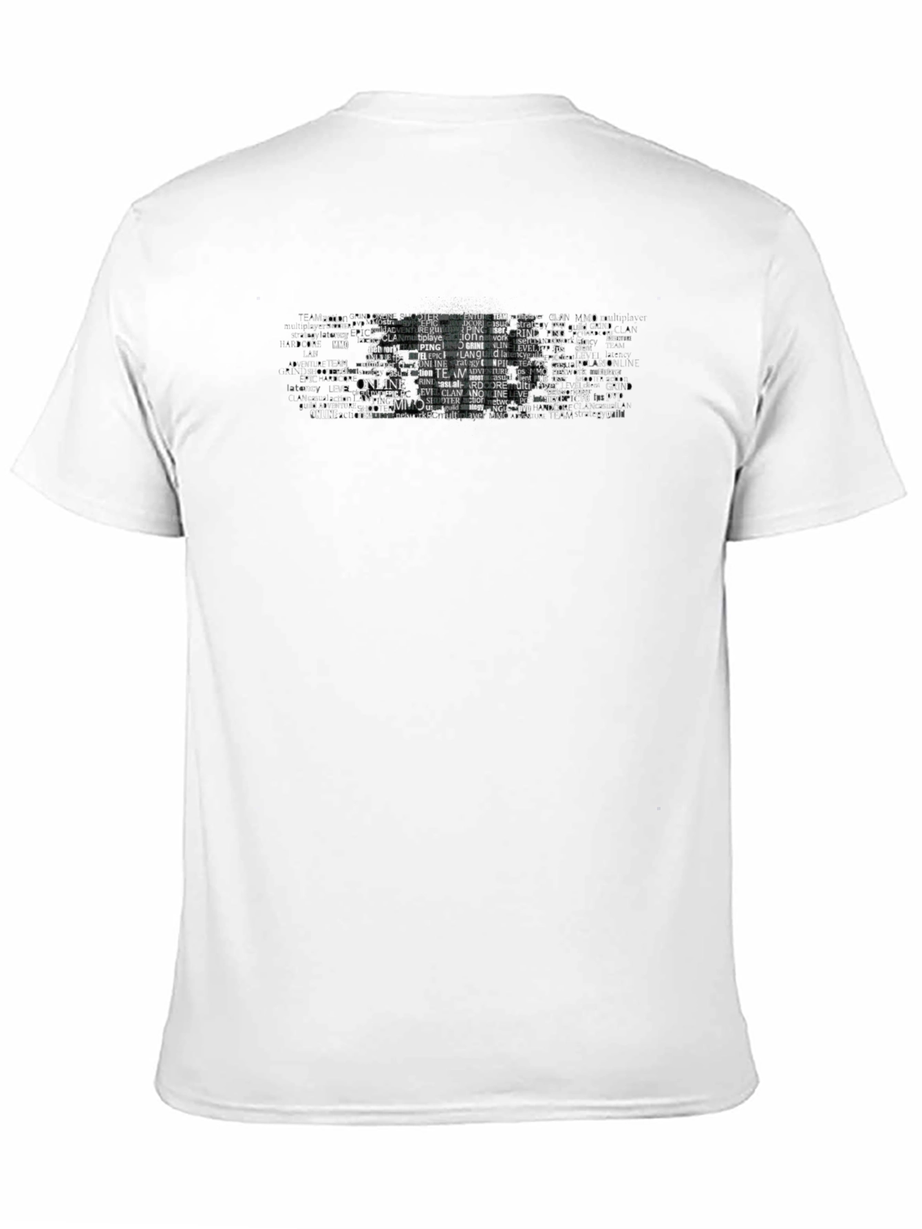 Gaming Word Art T-Shirt - Black Crew Neck
