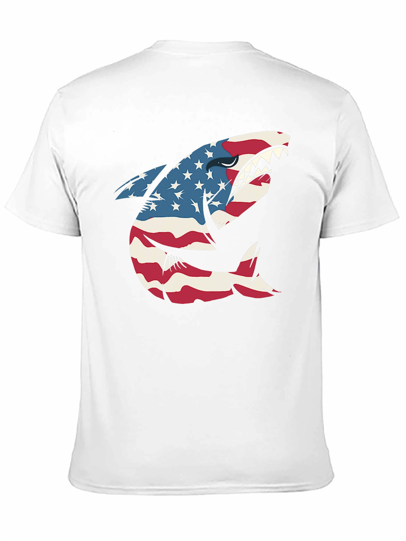 American Flag Shark Graphic Tee - Patriotic USA Pride!