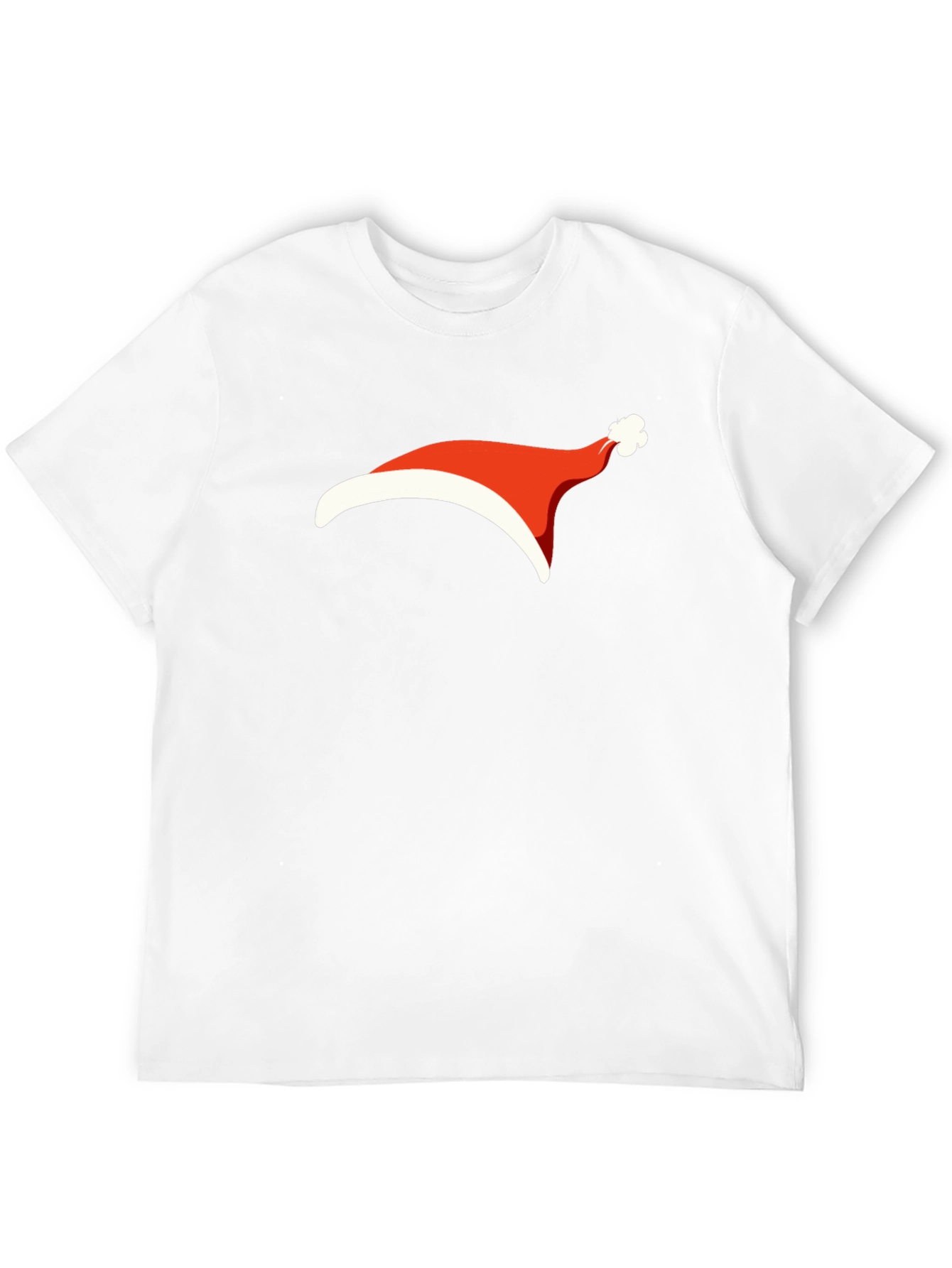 Festive Santa Hat Graphic Tee - Black