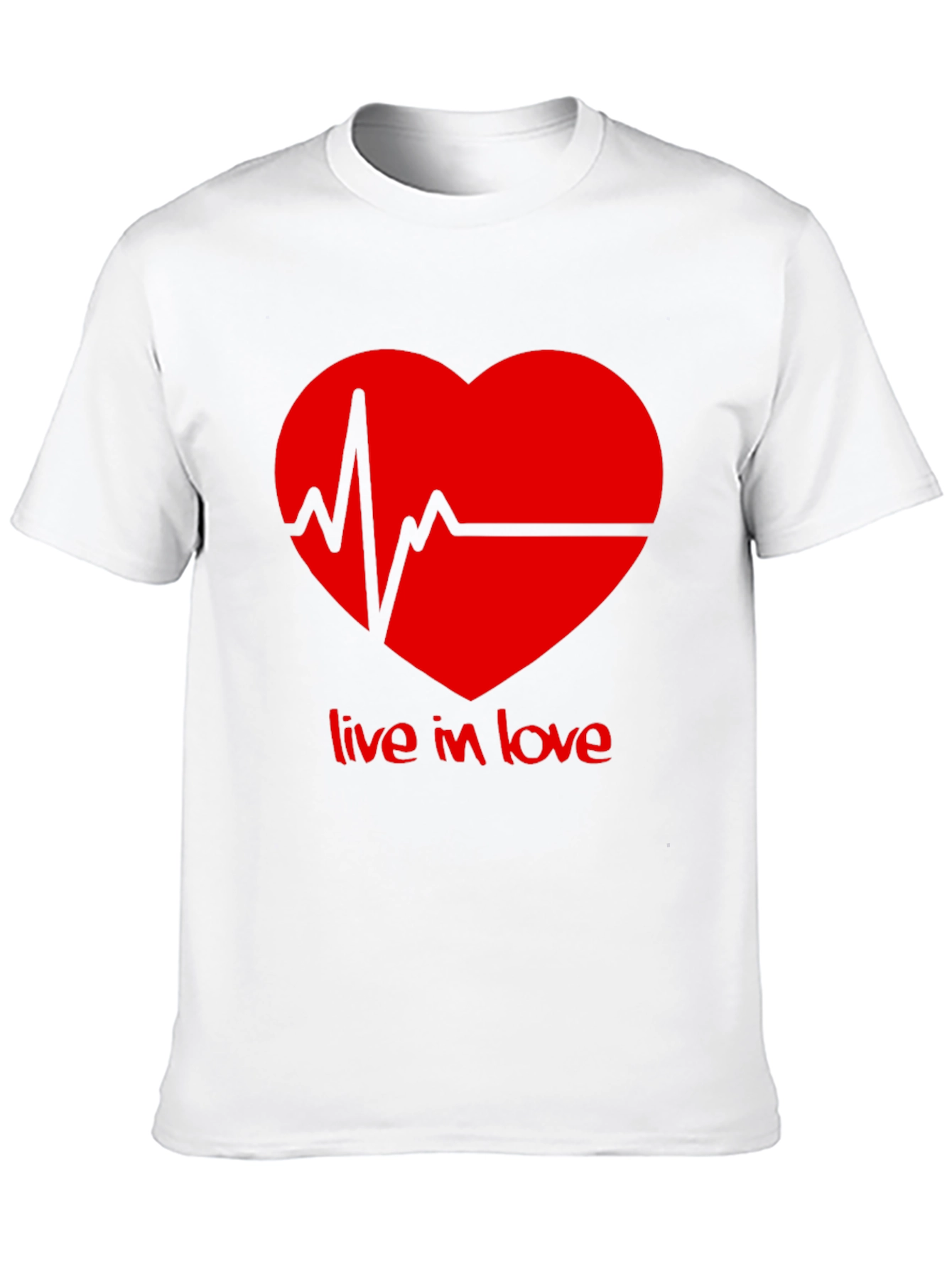 Live in Love Heartbeat Graphic Tee - Black