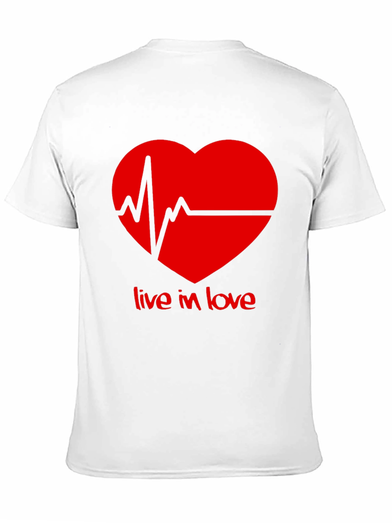 Live in Love Heartbeat Graphic Tee - Black