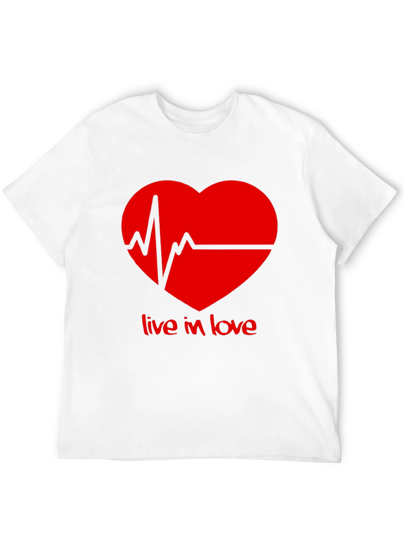 Live in Love Heartbeat Graphic Tee - Black