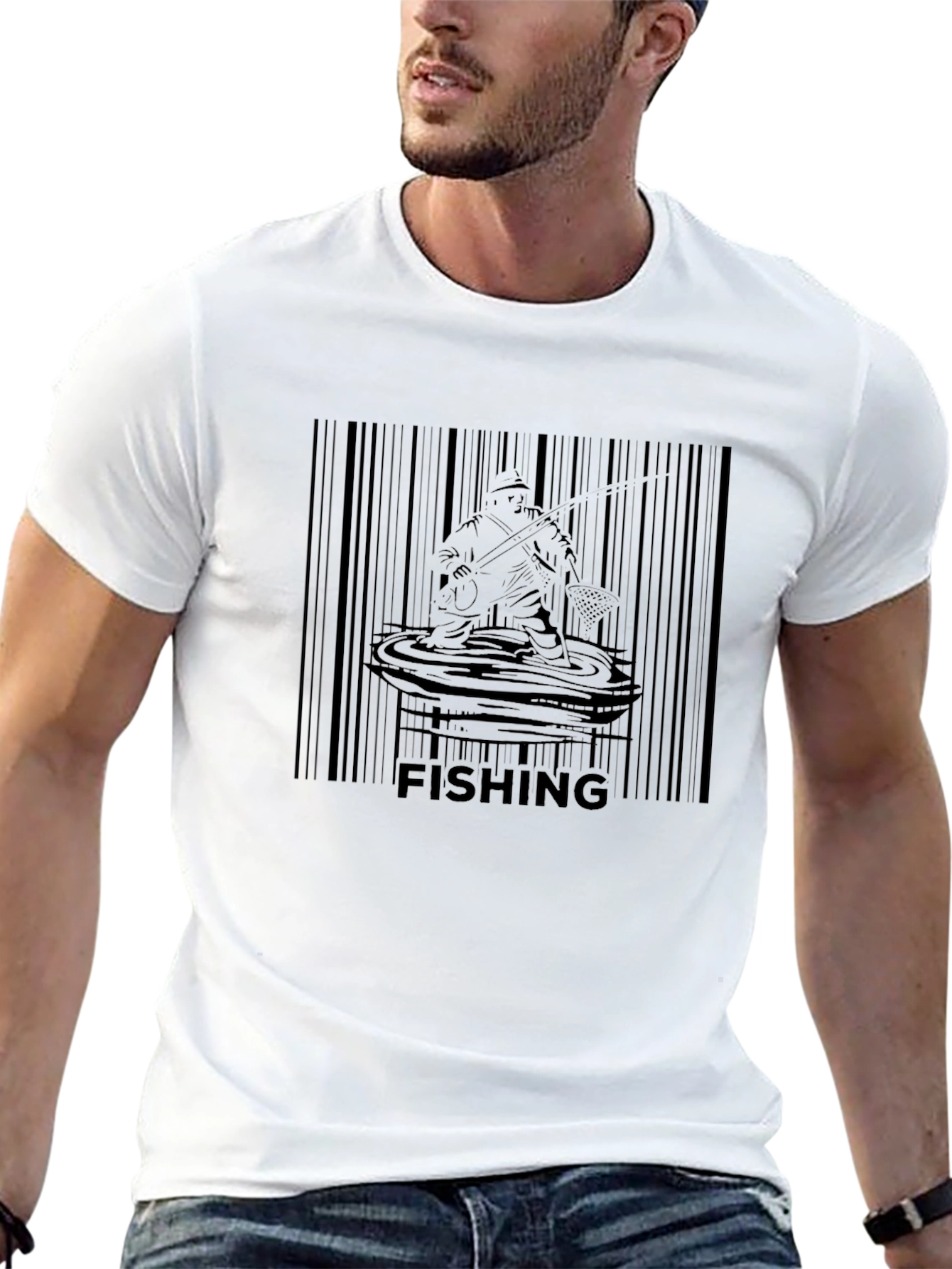 Fishing Barcode T-Shirt - Anglers Graphic Tee