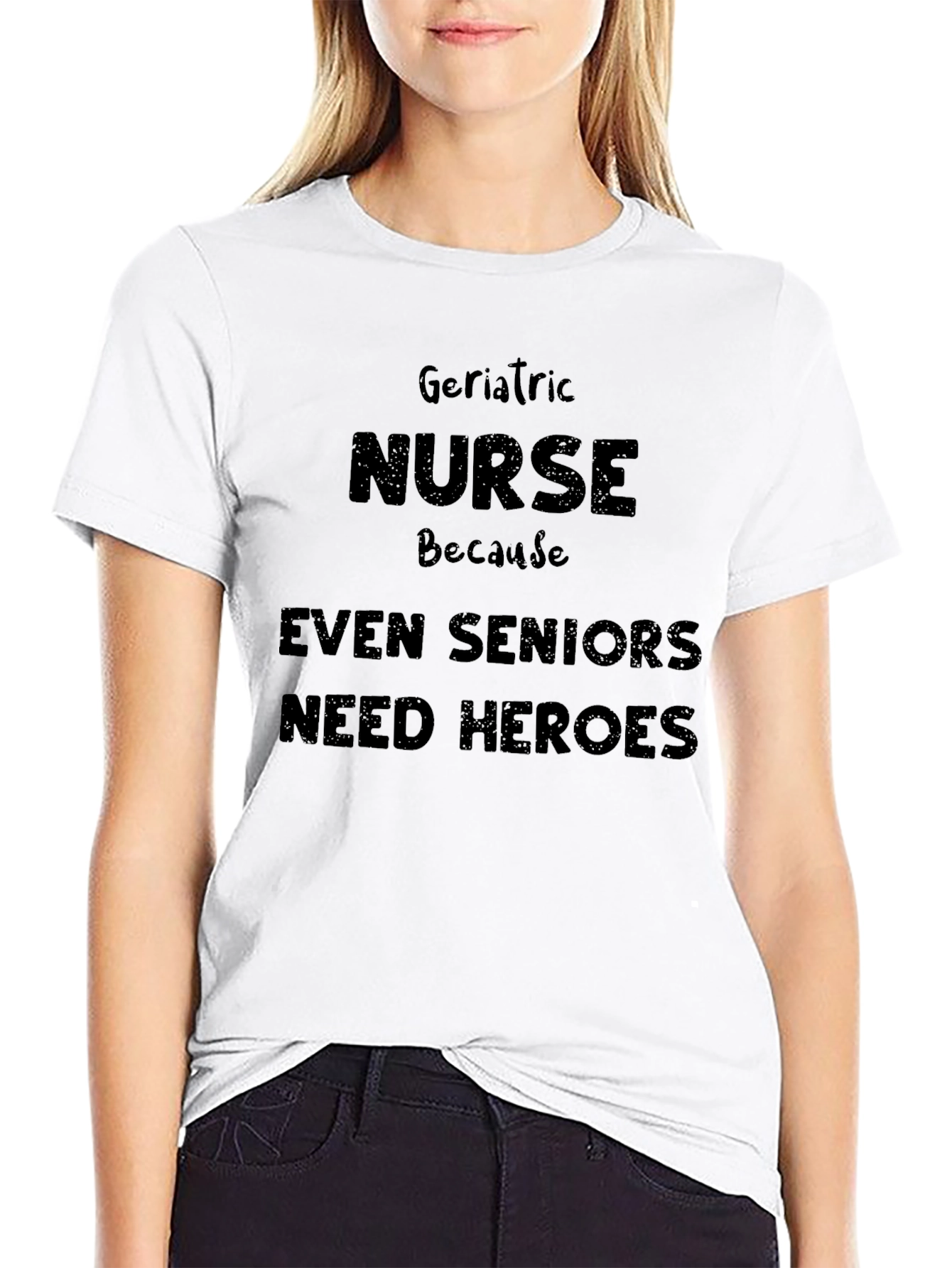 Geriatric Nurse Hero T-Shirt - Black