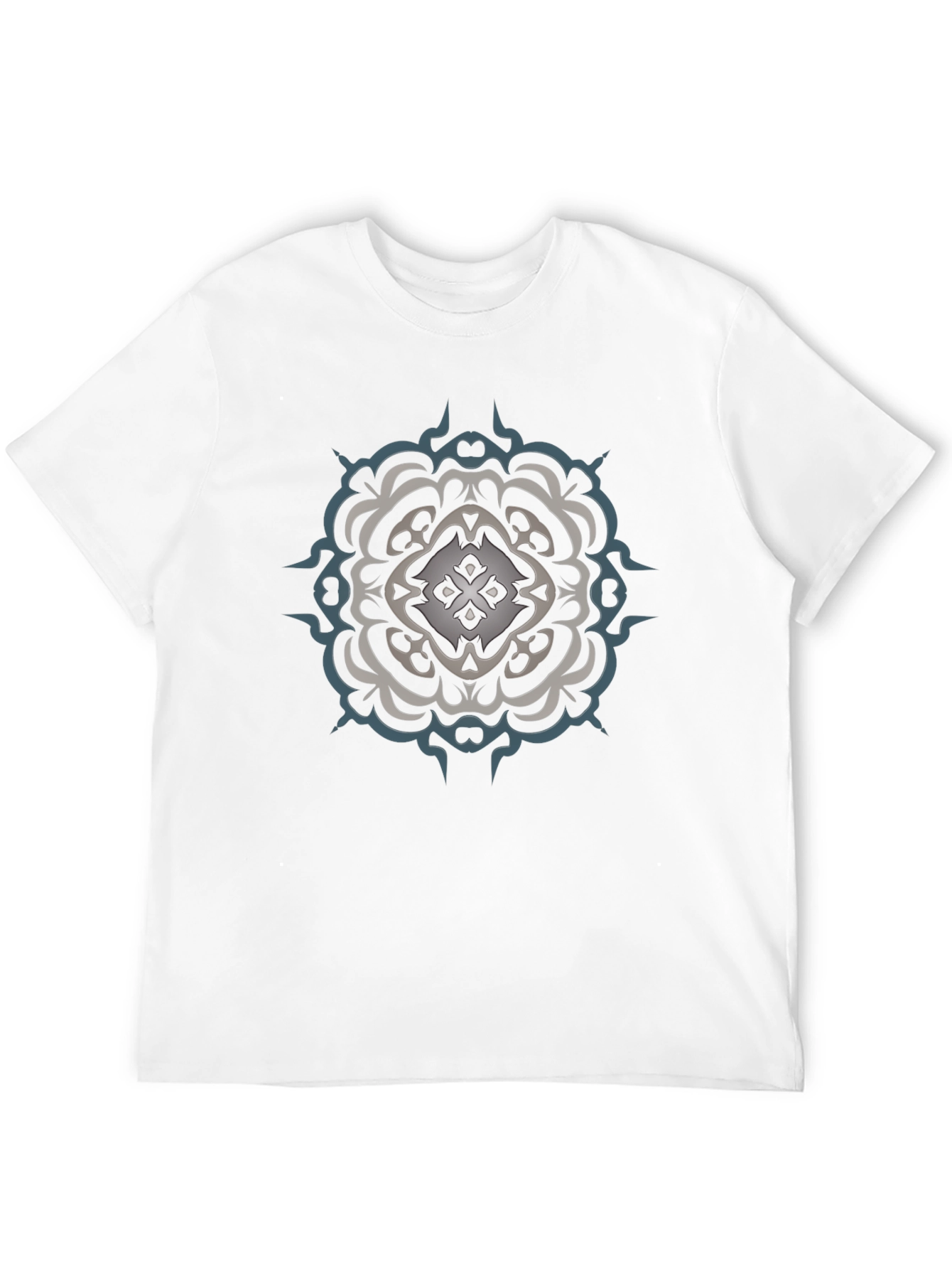 Abstract Mandala Graphic Black T-Shirt