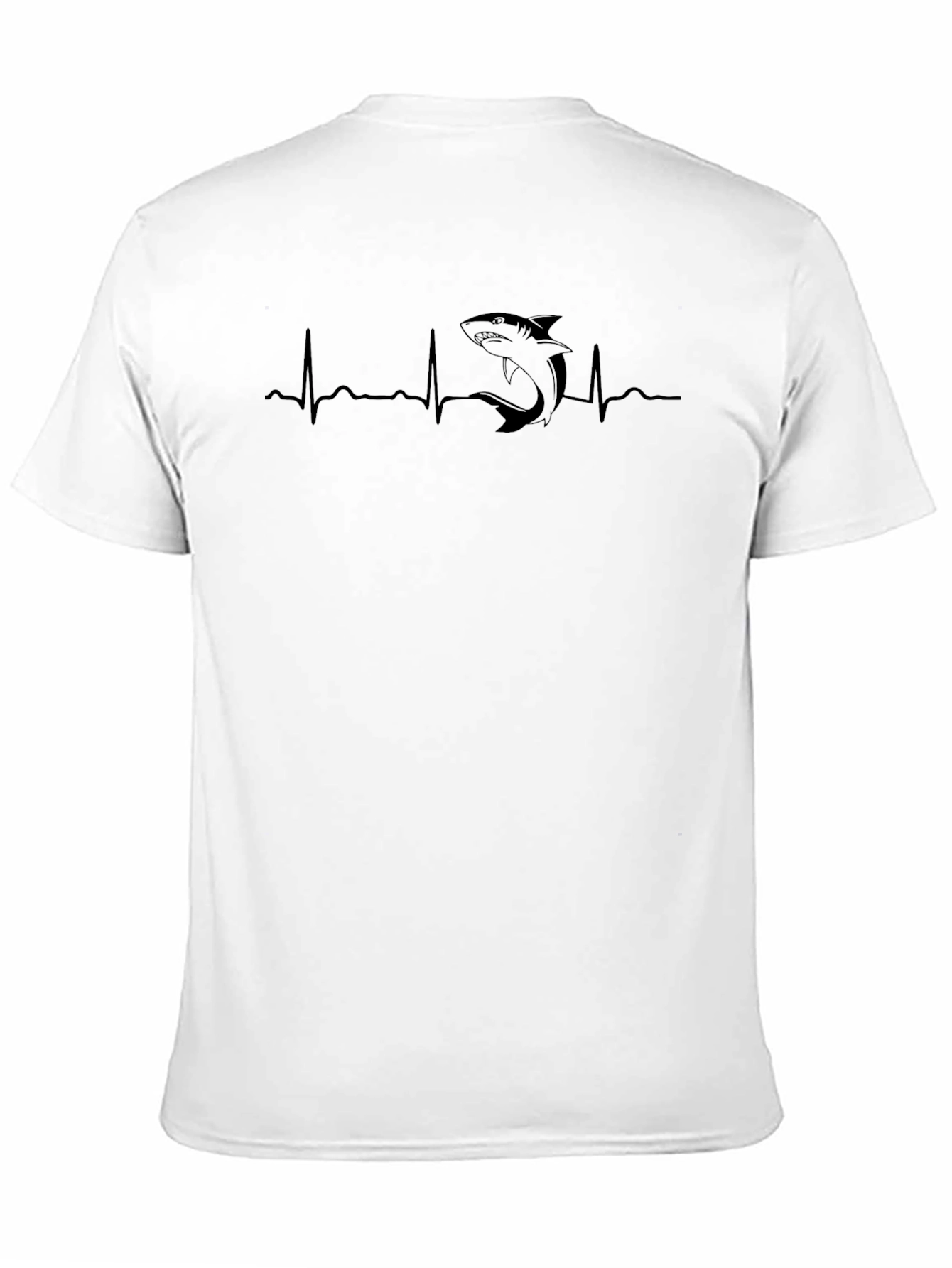 Shark Heartbeat Graphic Tee - Black