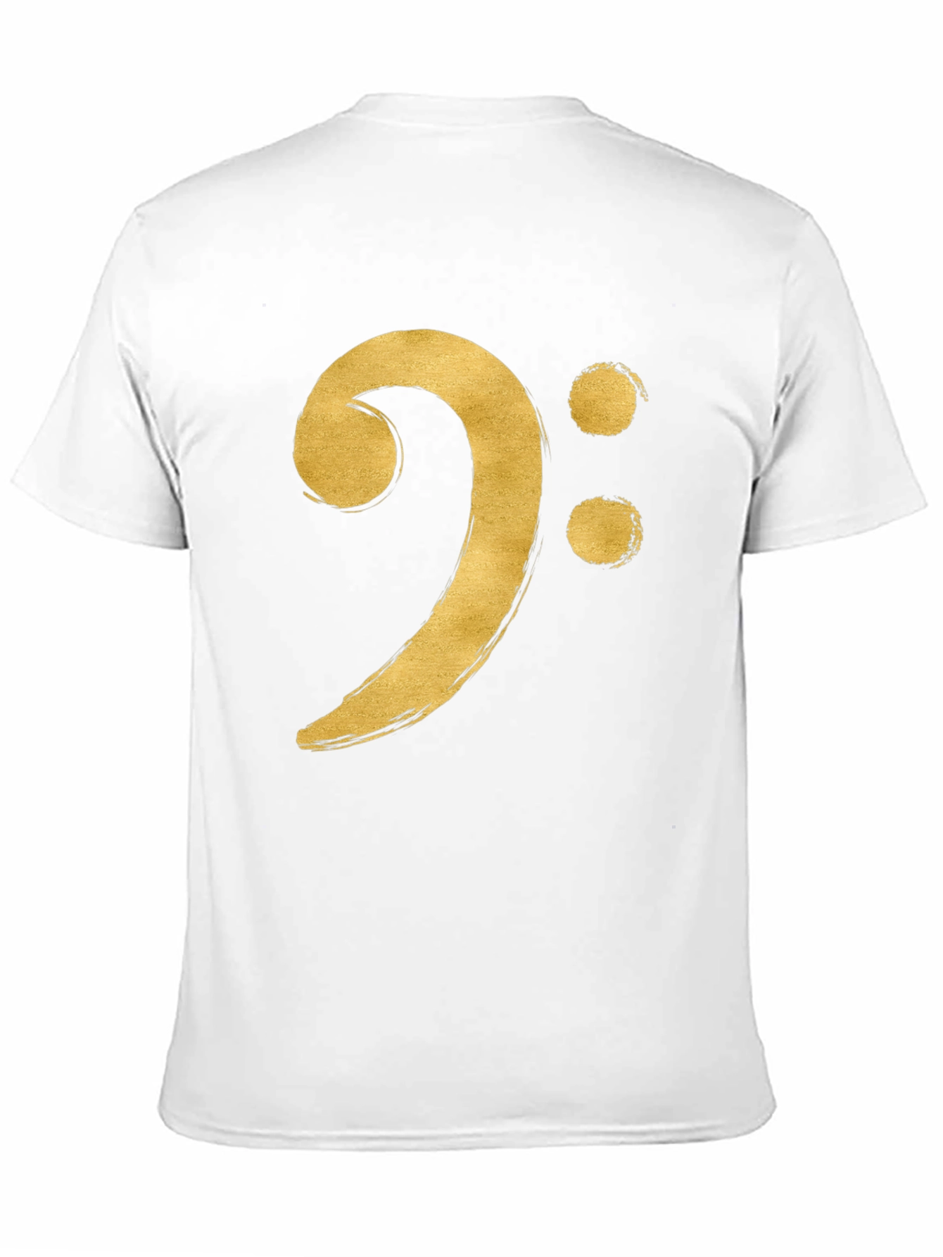 Bass Clef T-Shirt - Musical Golden Style