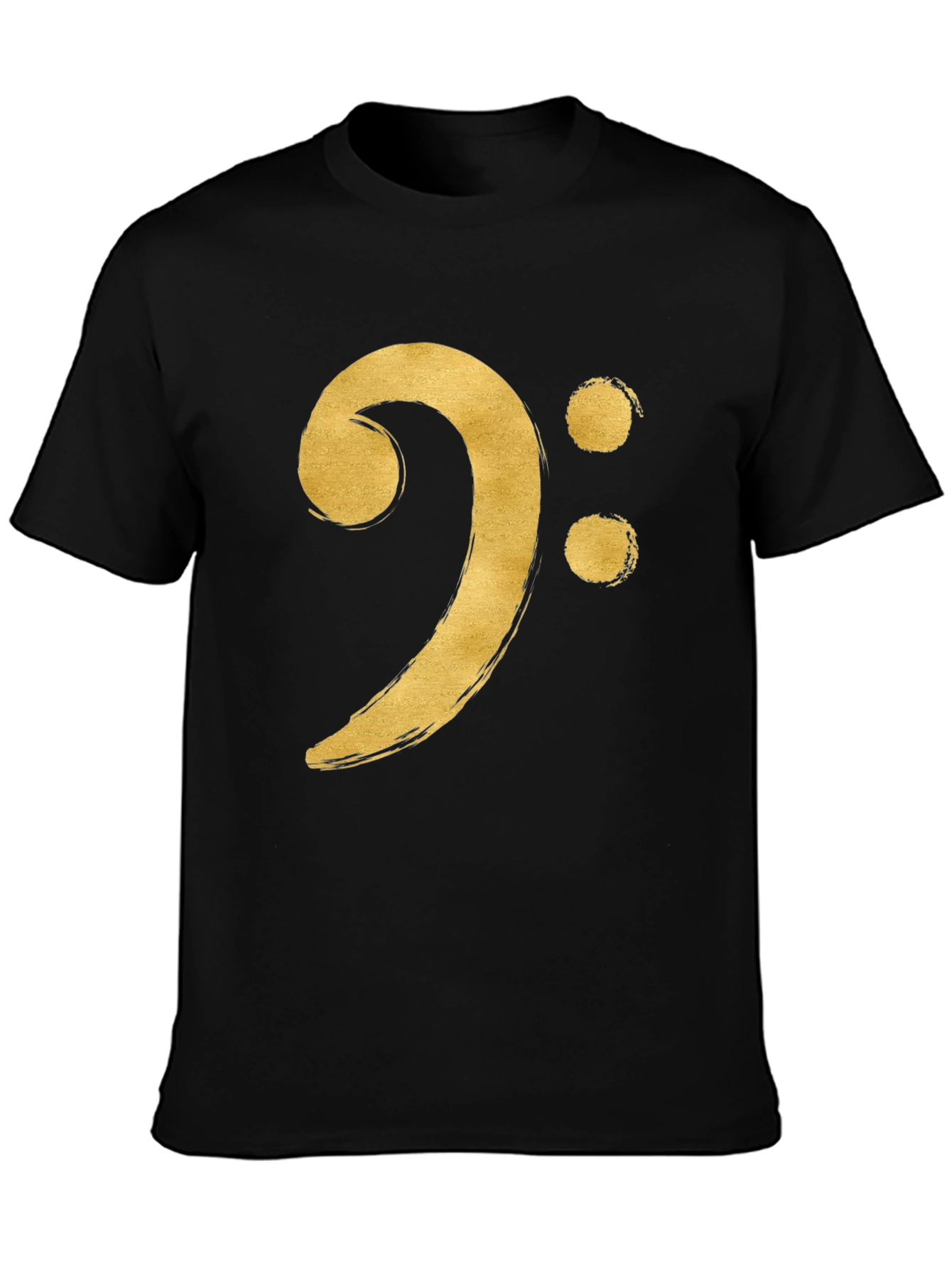 Bass Clef T-Shirt - Musical Golden Style