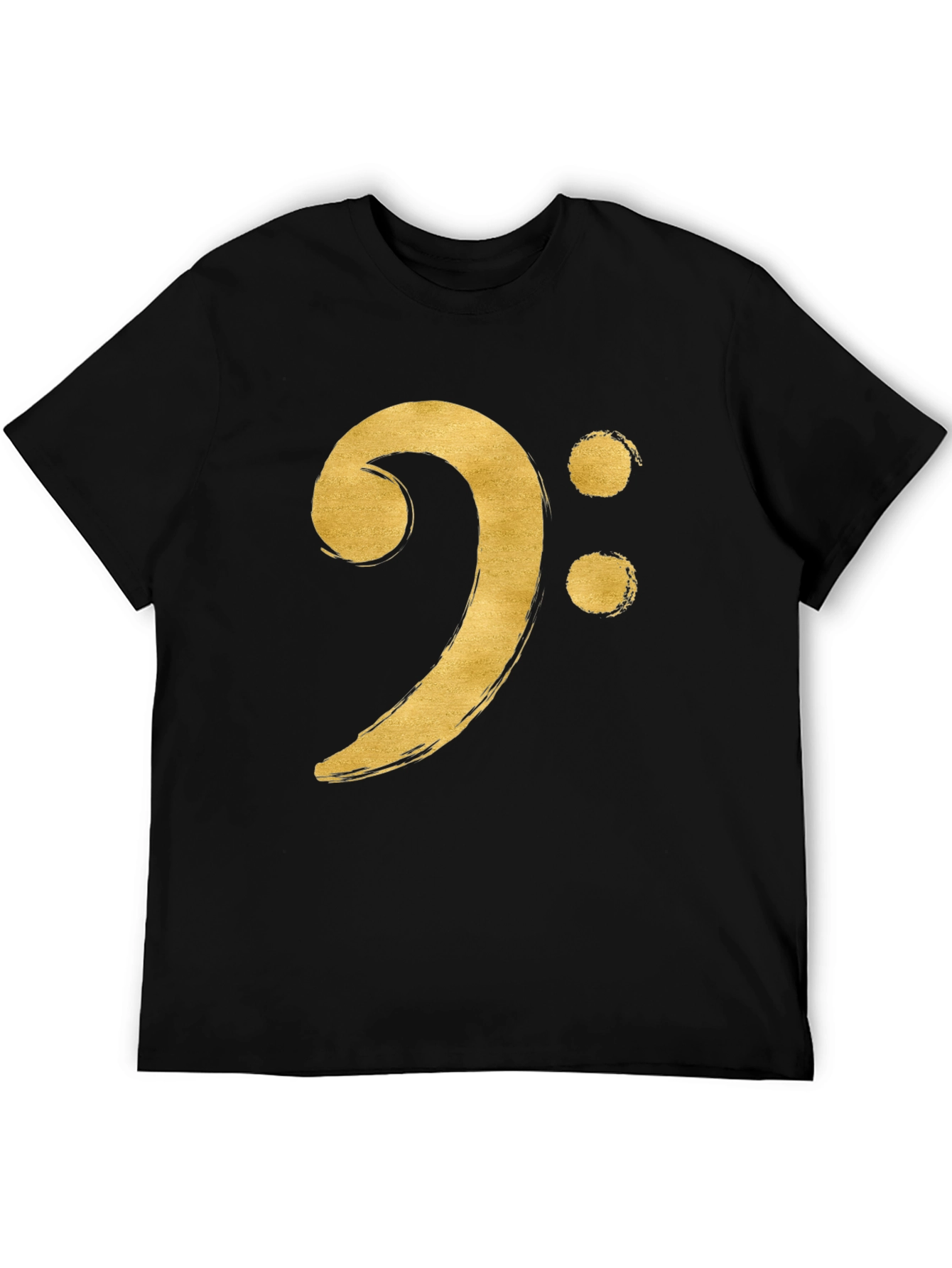 Bass Clef T-Shirt - Musical Golden Style