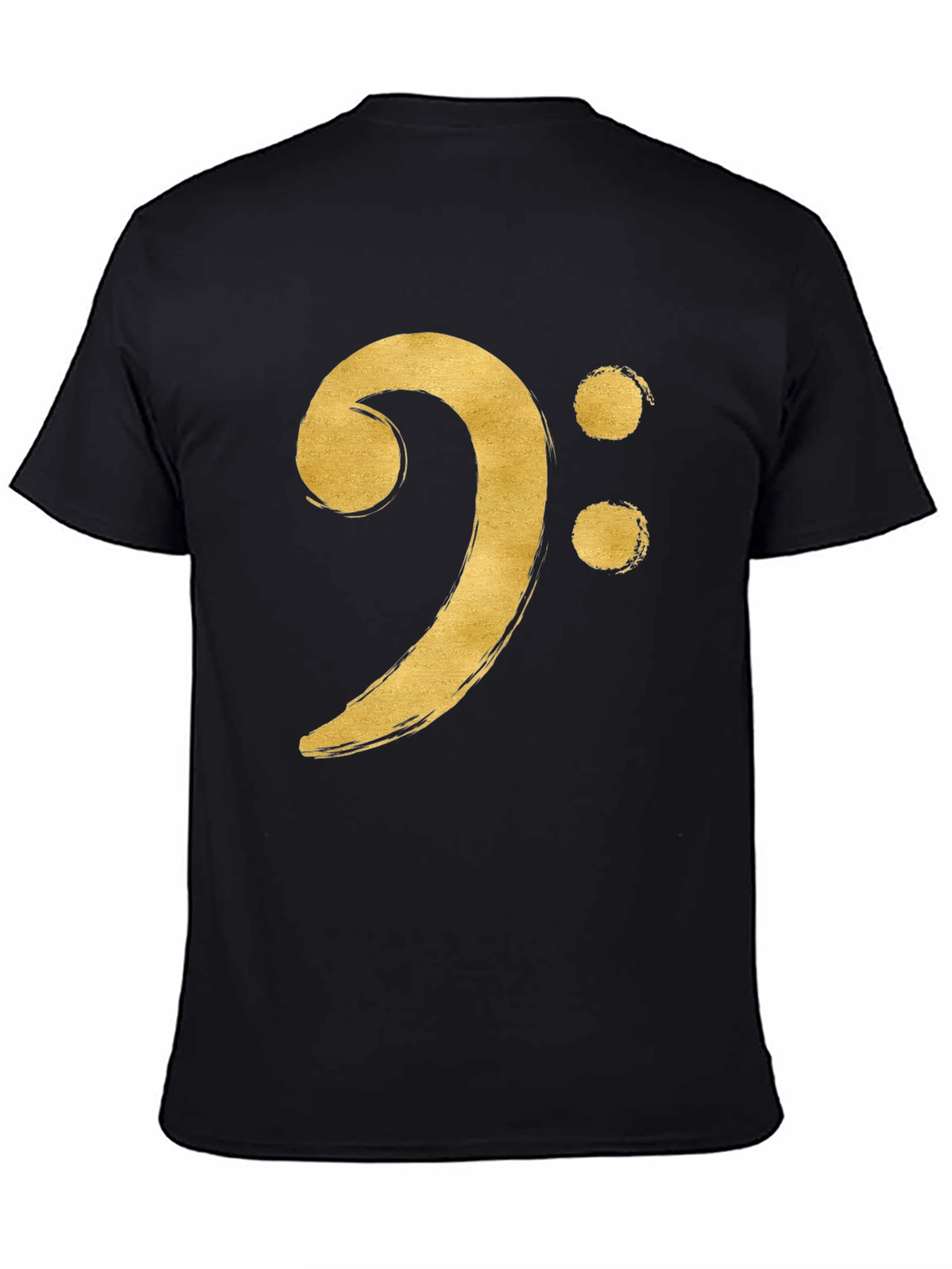 Bass Clef T-Shirt - Musical Golden Style