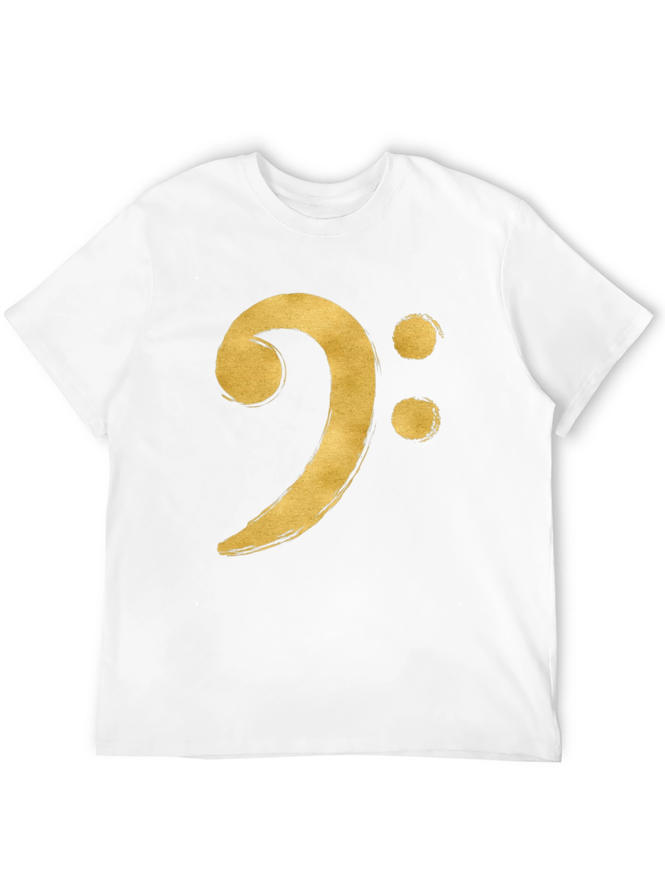 Bass Clef T-Shirt - Musical Golden Style