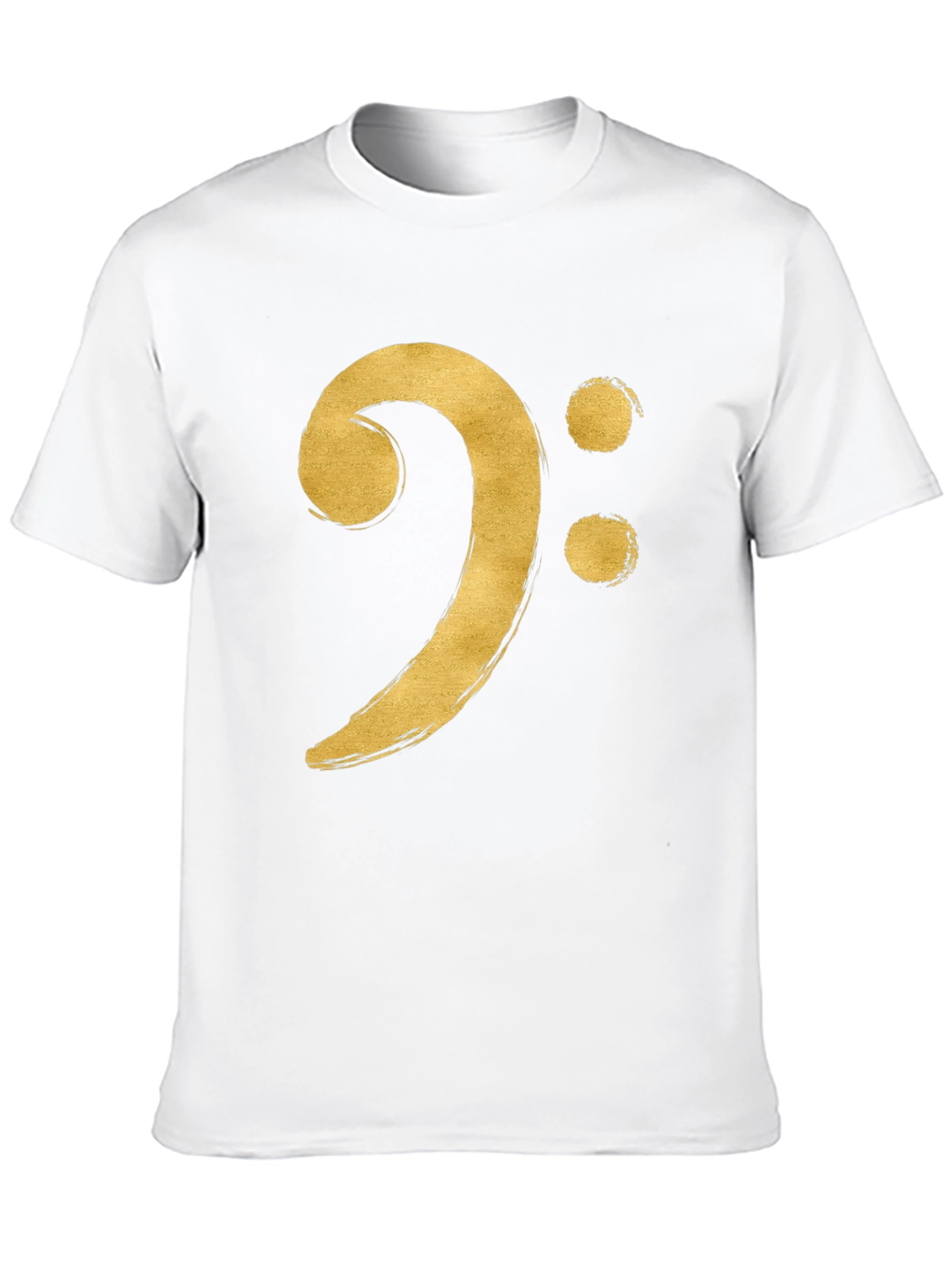 Bass Clef T-Shirt - Musical Golden Style