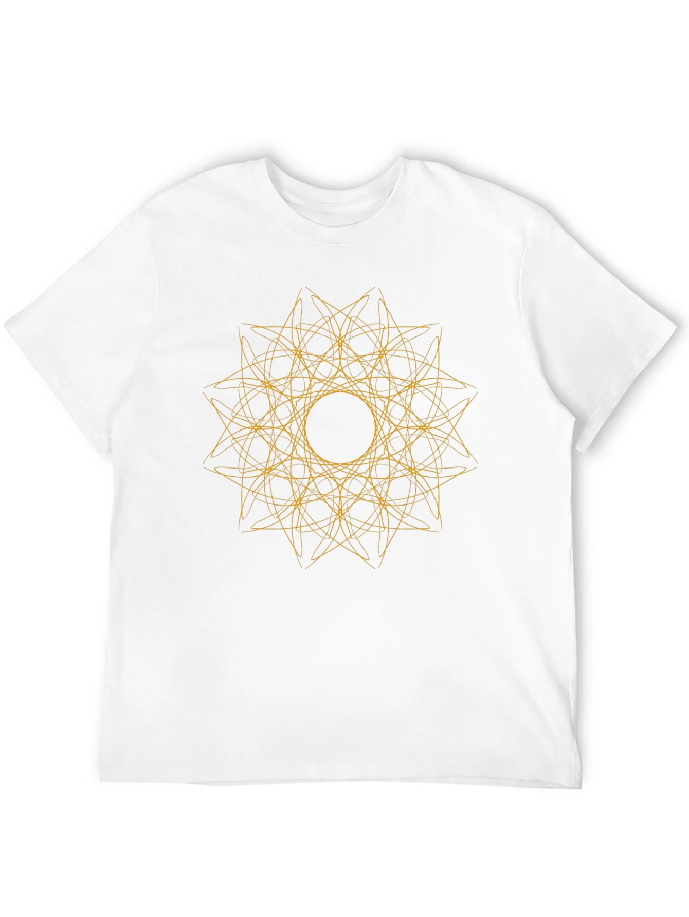 Abstract Geometric Graphic Tee - Black Cotton Comfort