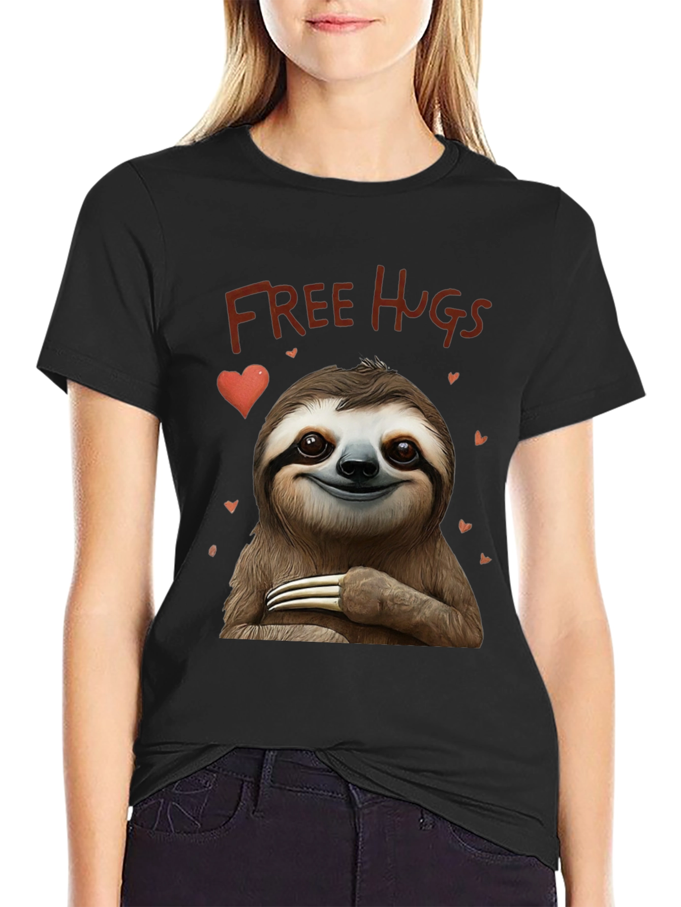Sloth Free Hugs Graphic T-Shirt
