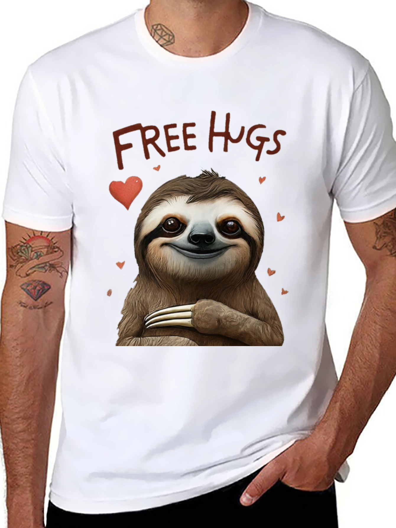 Sloth Free Hugs Graphic T-Shirt