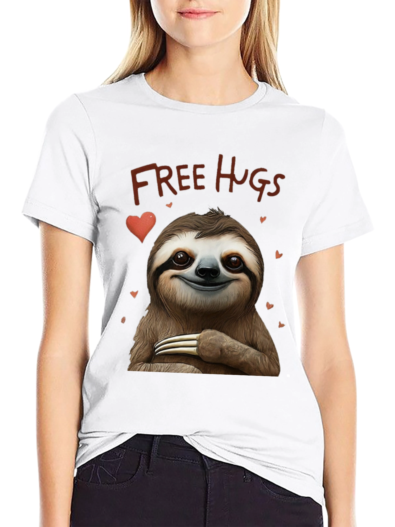 Sloth Free Hugs Graphic T-Shirt