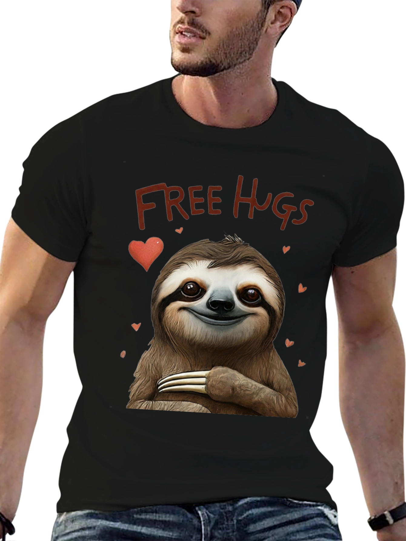 Sloth Free Hugs Graphic T-Shirt