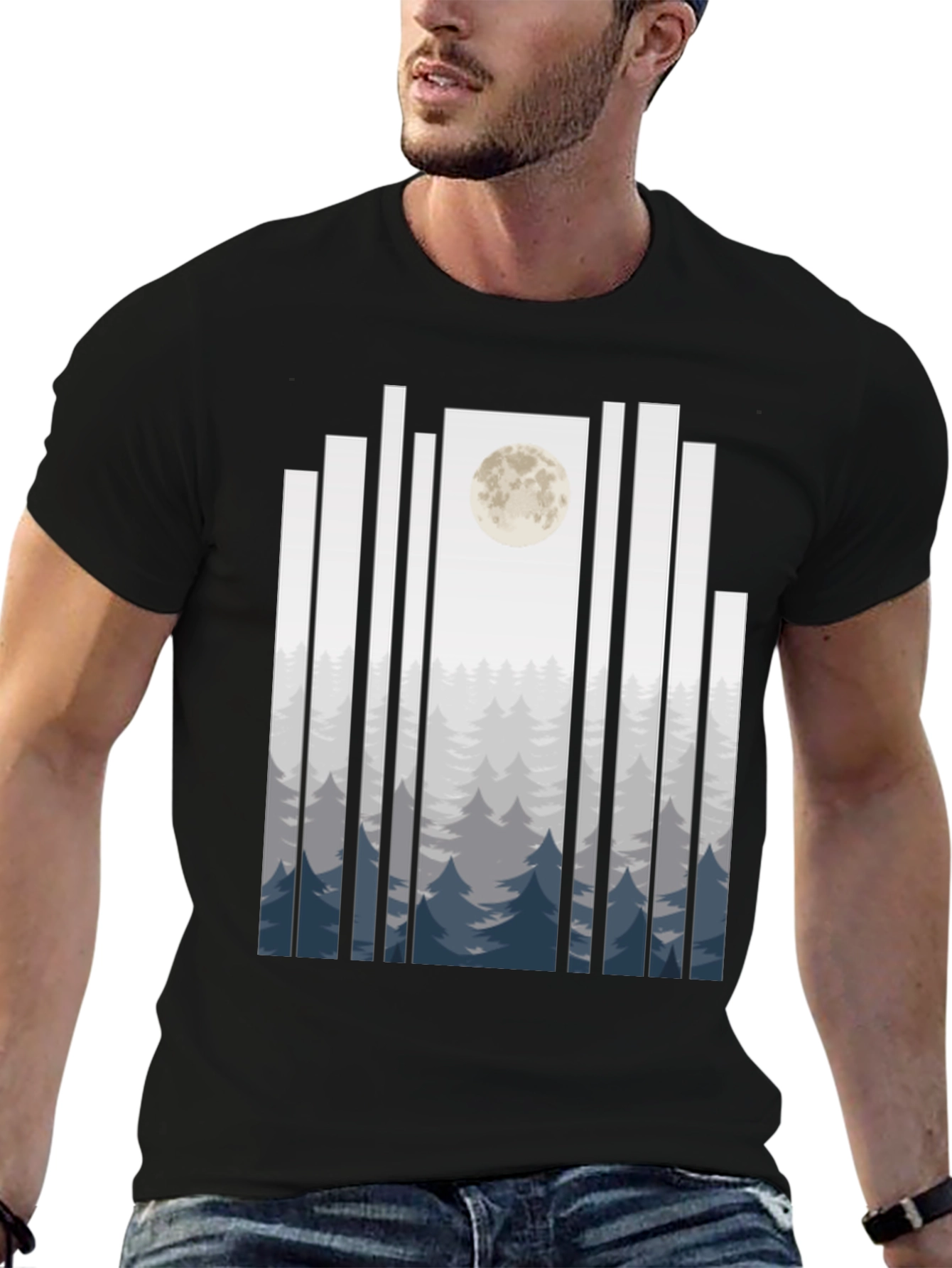 Moonlit Forest T-Shirt - Black